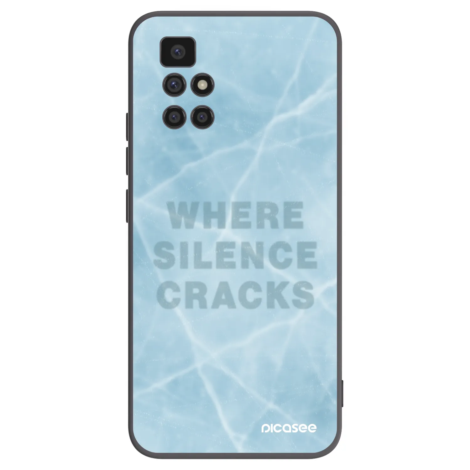 Picasee silikonowe czarne etui na Xiaomi Redmi 10 - SILENCE