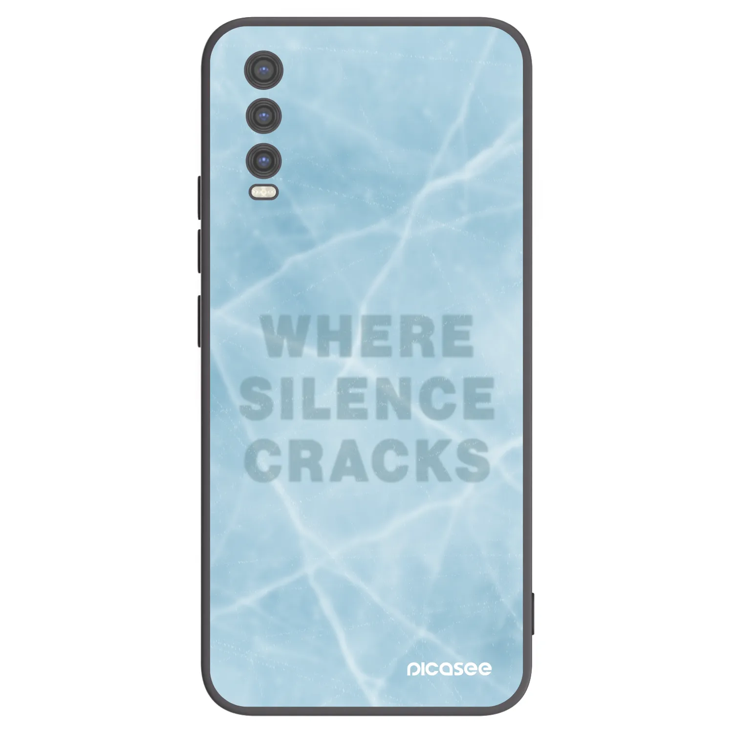 Picasee silikonowe czarne etui na Vivo Y20s - SILENCE
