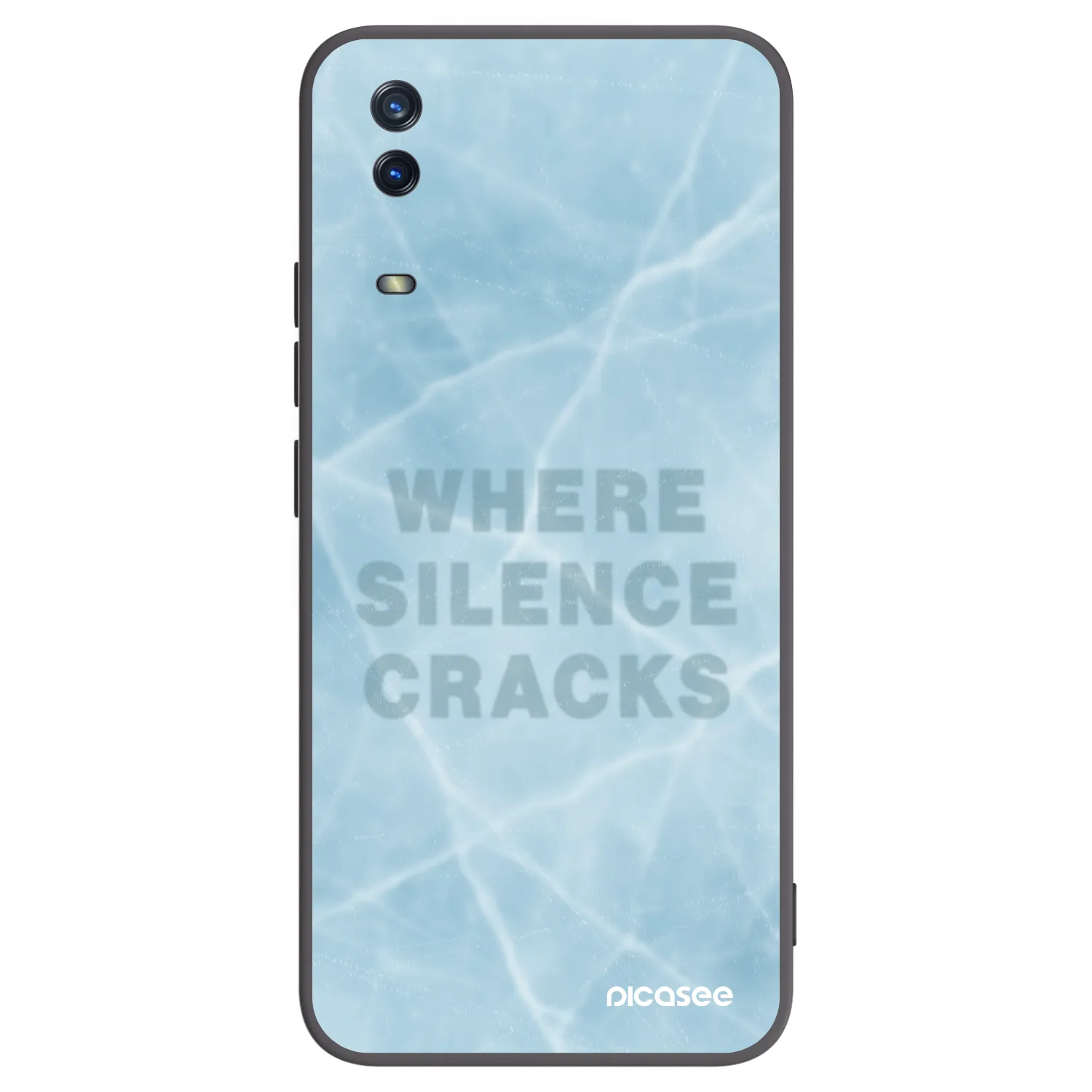 Picasee silikonowe czarne etui na Vivo Y11s - SILENCE