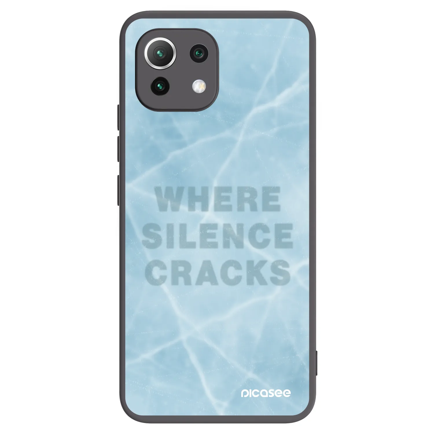 Picasee silikonowe czarne etui na Xiaomi 11 Lite 5G NE - SILENCE