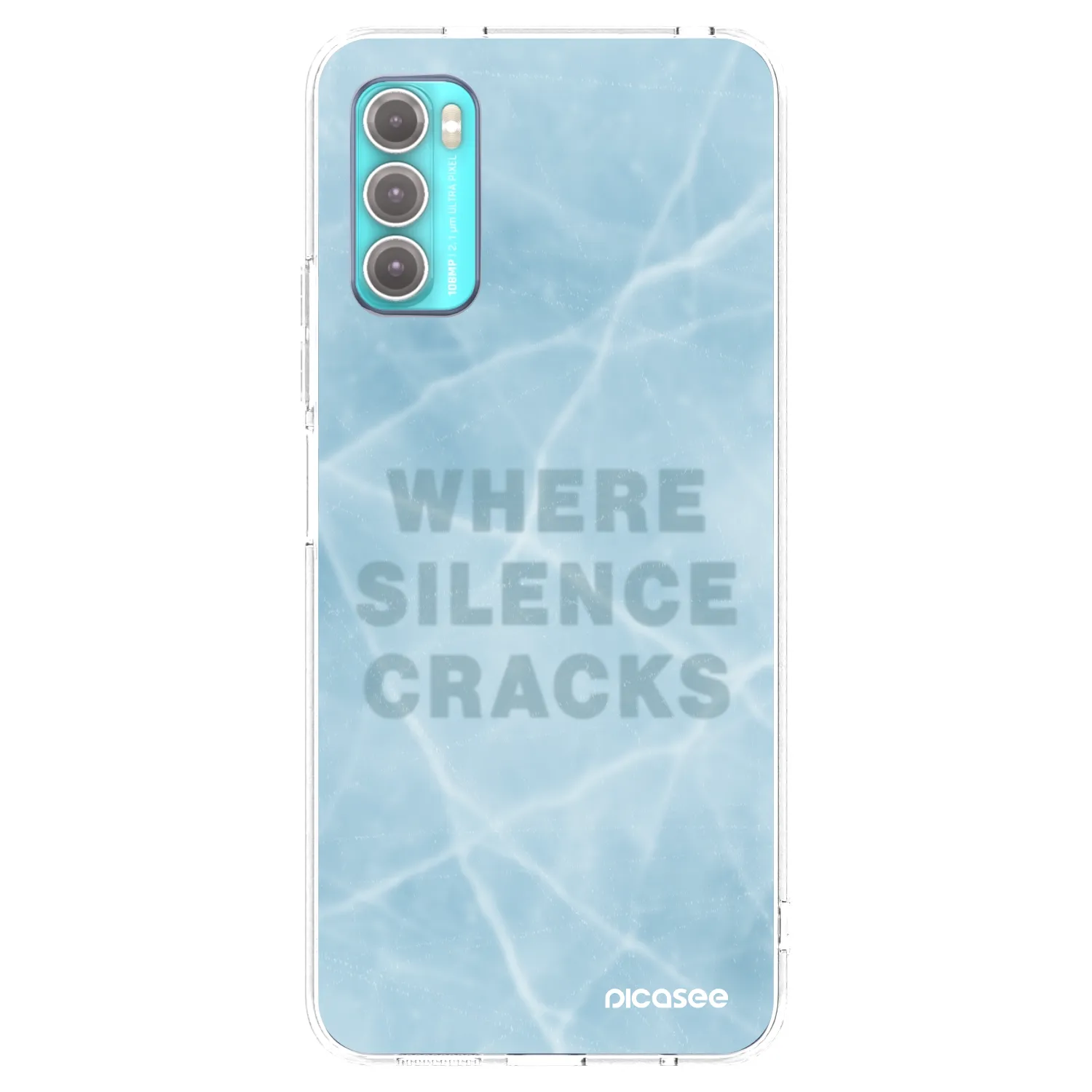 Picasee silikonowe przeźroczyste etui na Motorola Moto G60 - SILENCE