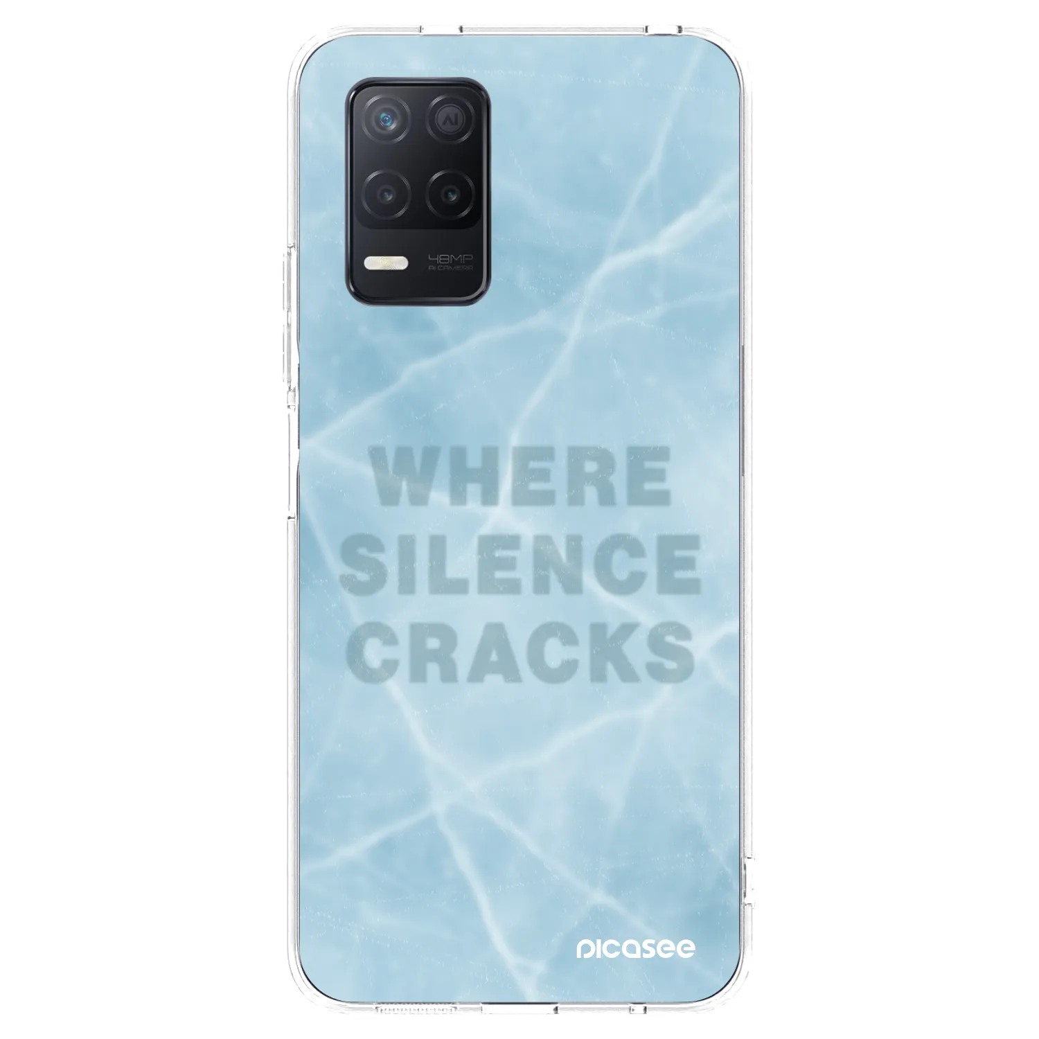 Picasee silikonowe przeźroczyste etui na Realme 8 5G - SILENCE