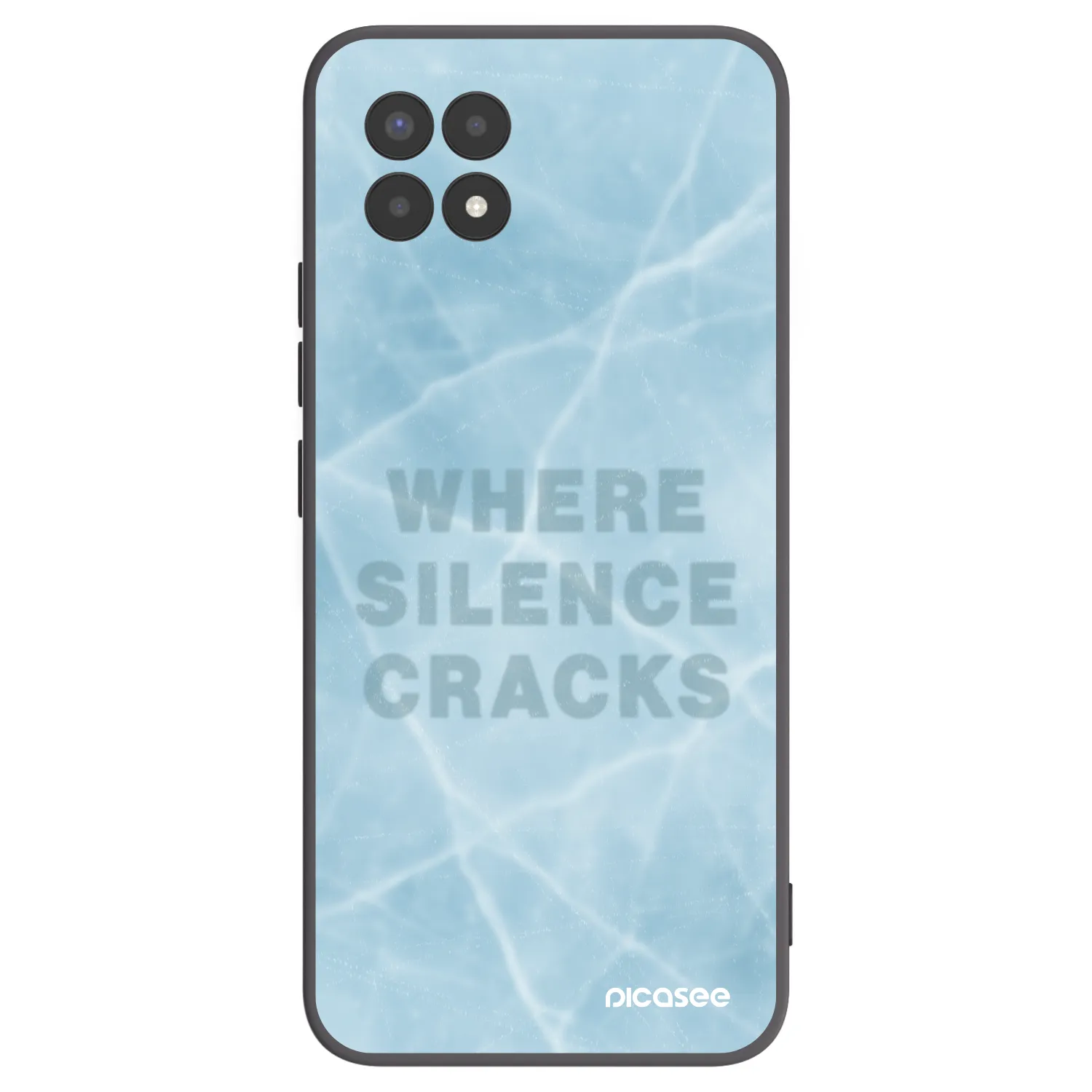 Picasee silikonowe czarne etui na Realme 8i - SILENCE