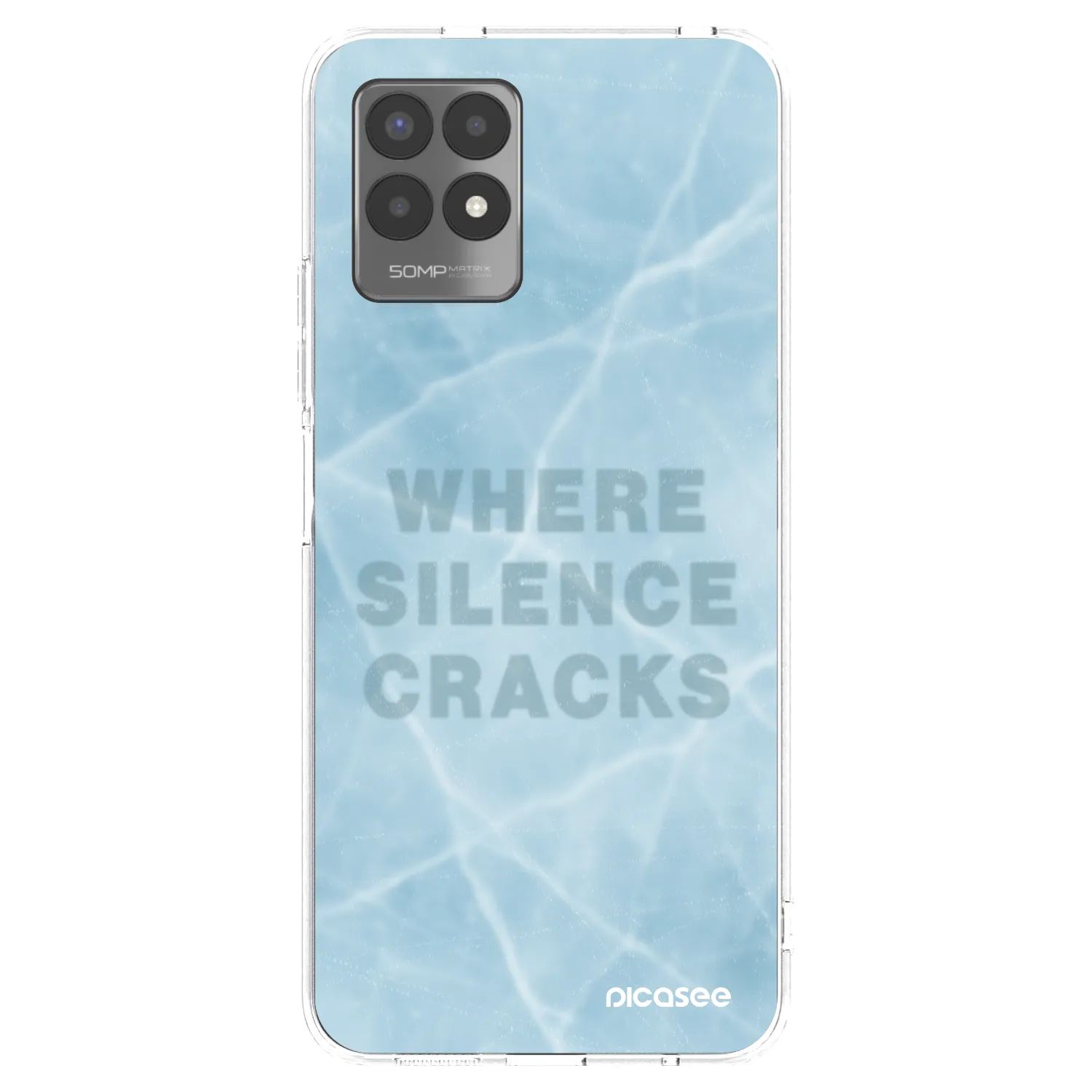 Picasee silikonowe przeźroczyste etui na Realme 8i - SILENCE