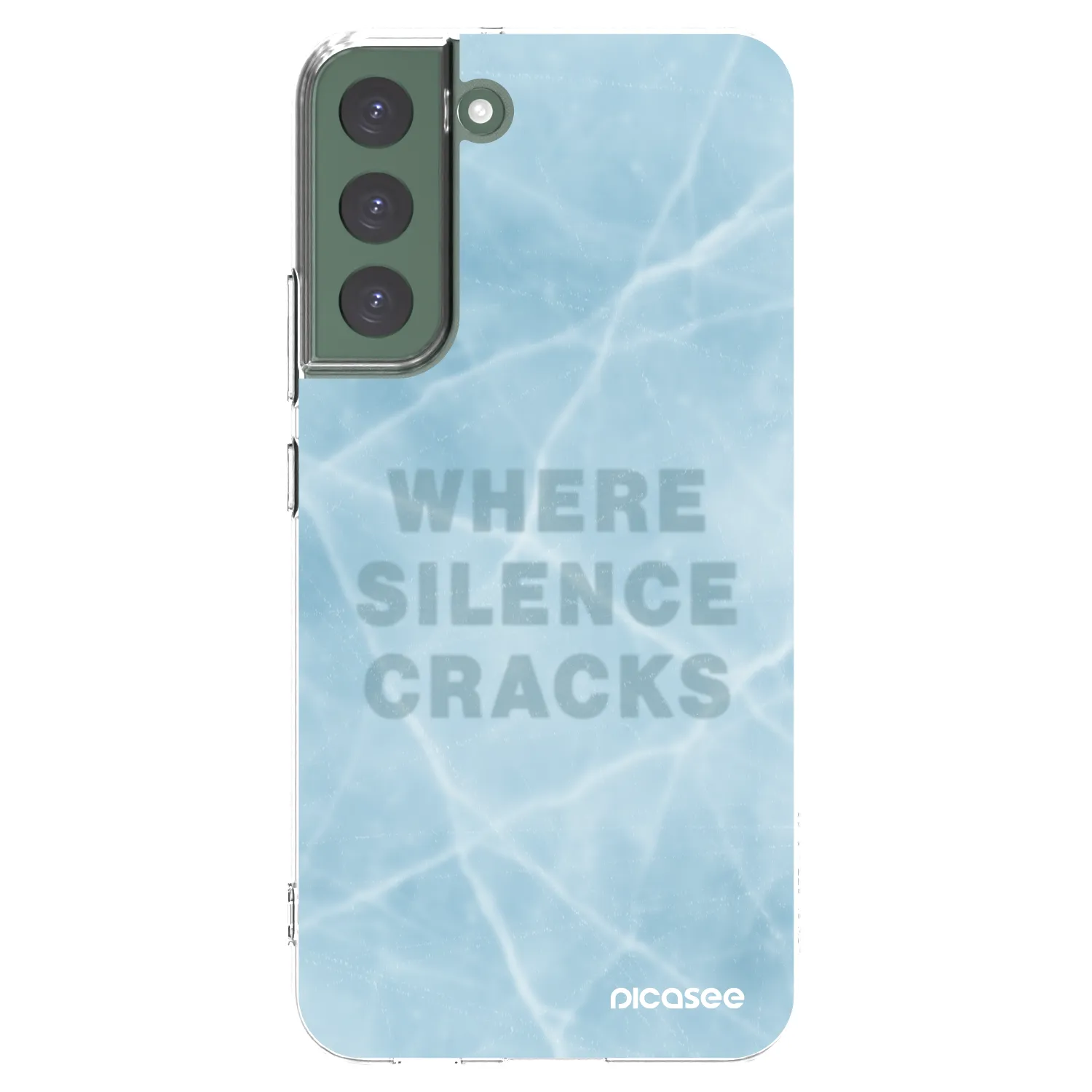 Picasee silikonowe przeźroczyste etui na Samsung Galaxy S22+ 5G - SILENCE