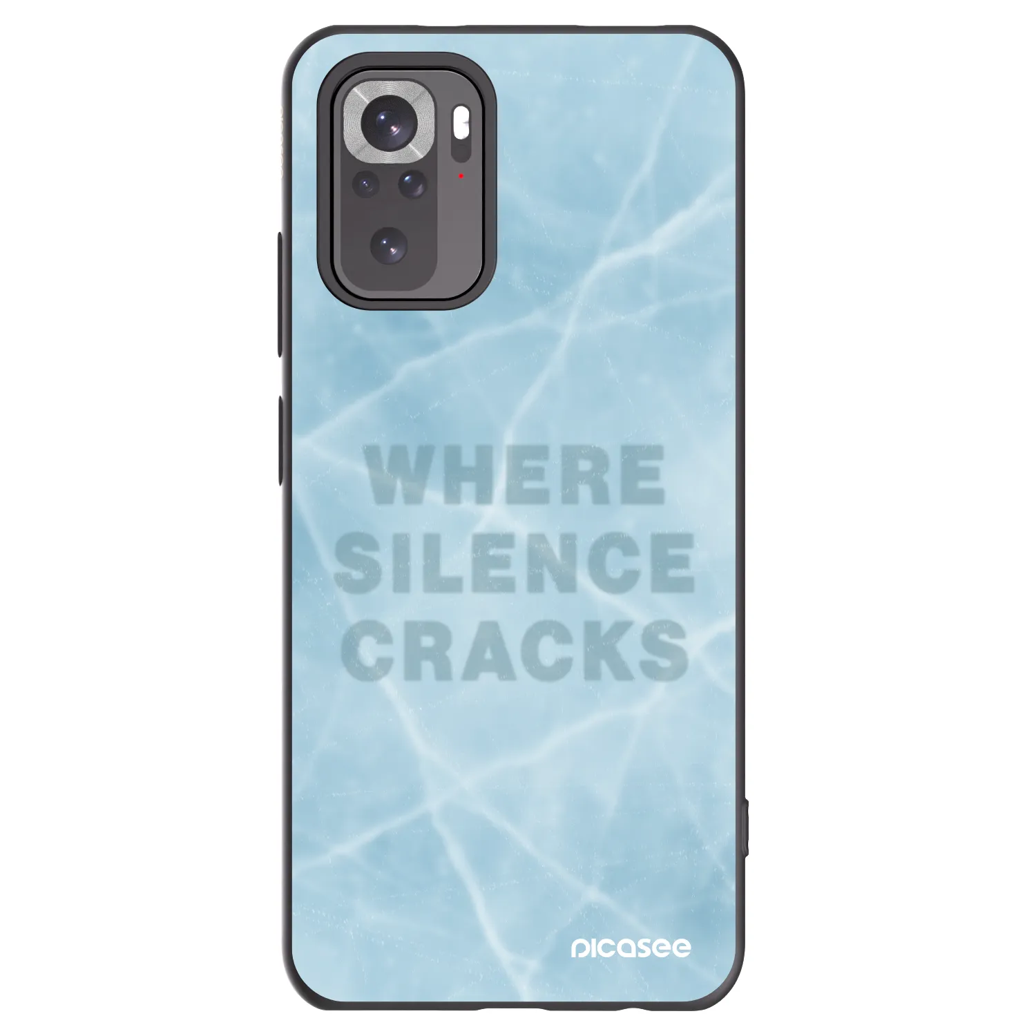 Picasee silikonowe czarne etui na Xiaomi Redmi Note 11S 4G - SILENCE