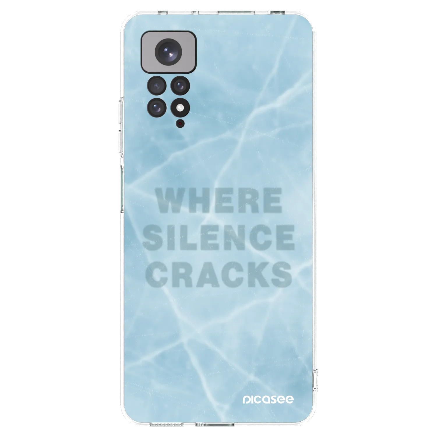 Picasee silikonowe przeźroczyste etui na Xiaomi Redmi Note 11S 4G - SILENCE