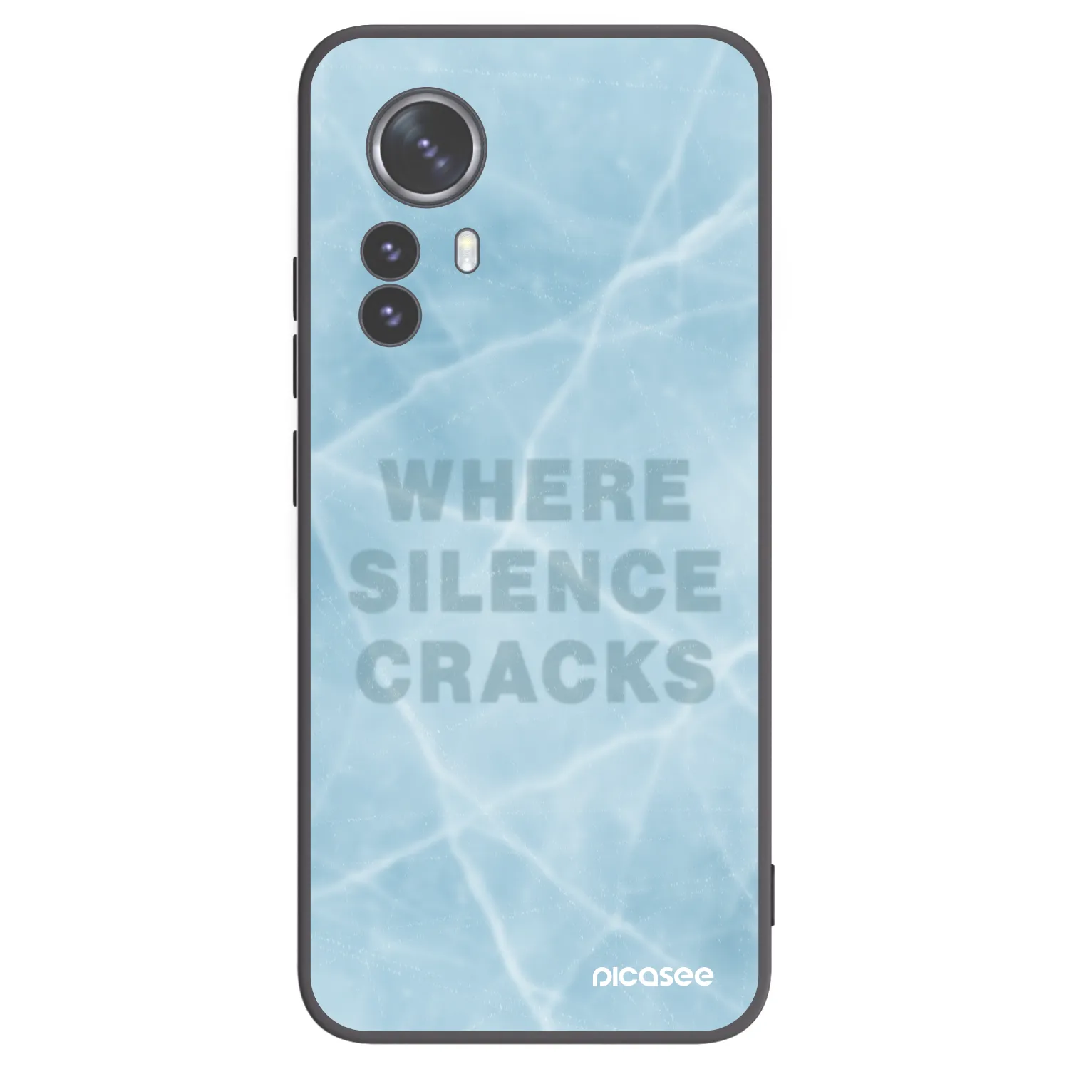 Picasee silikonowe czarne etui na Xiaomi 12 Pro - SILENCE