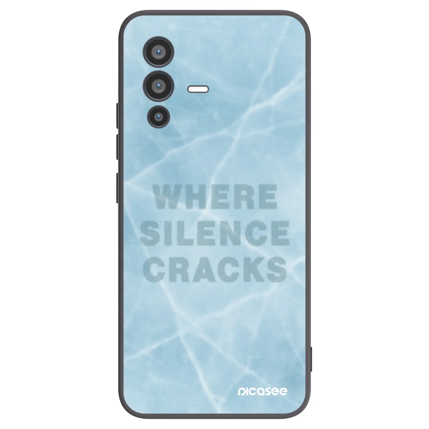 Picasee silikonowe czarne etui na Vivo V23 5G - SILENCE