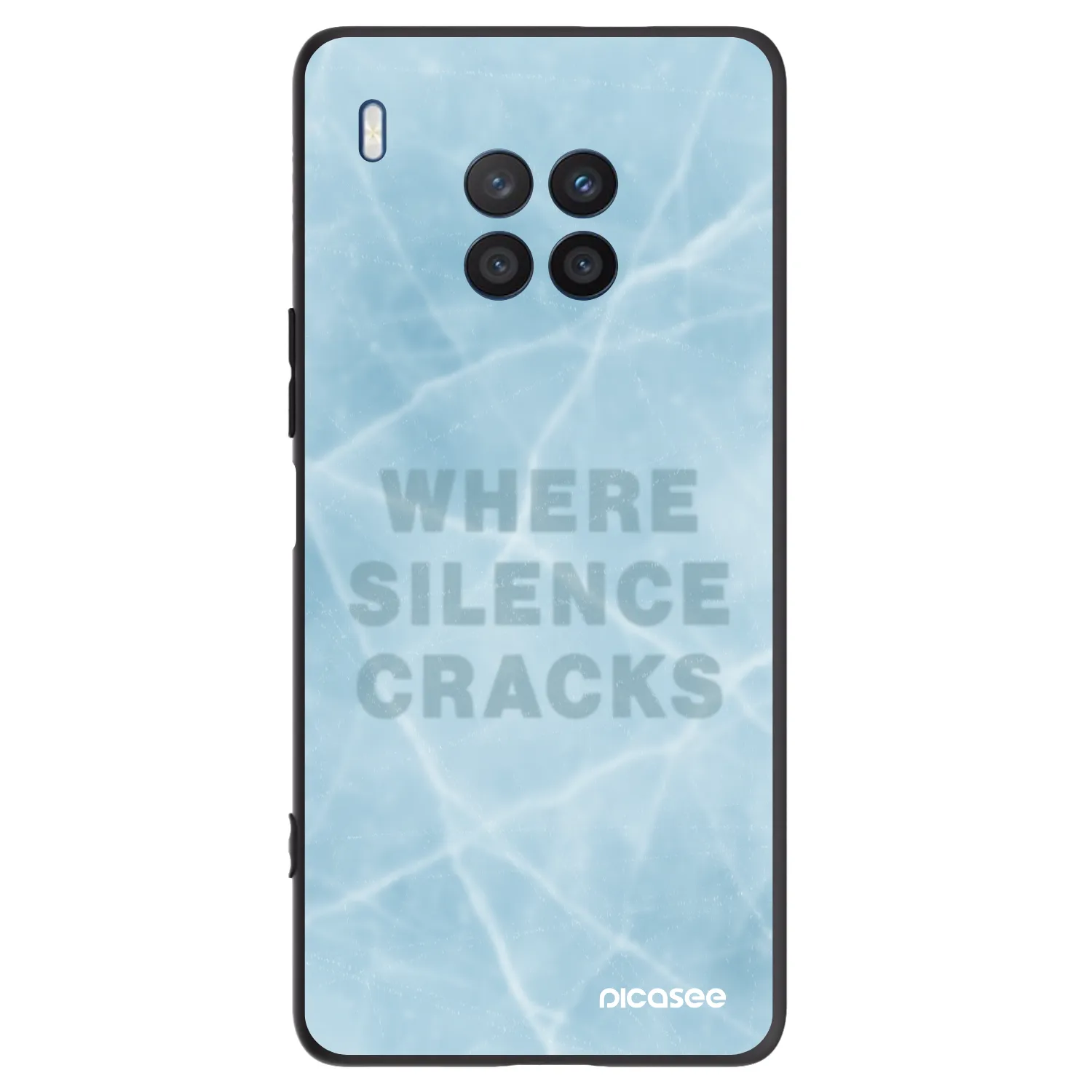 Picasee silikonowe czarne etui na Honor 50 Lite - SILENCE