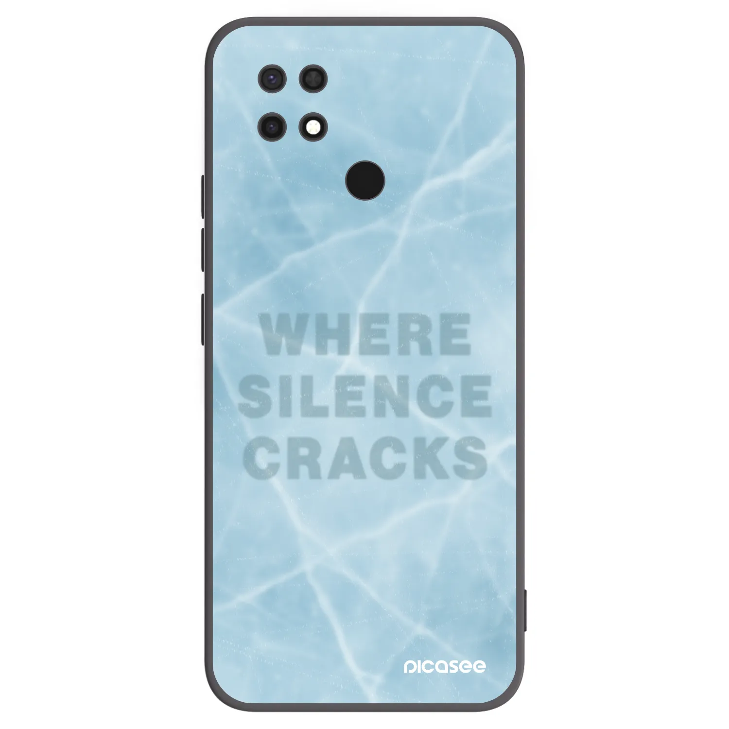 Picasee silikonowe czarne etui na Xiaomi Redmi 10C - SILENCE