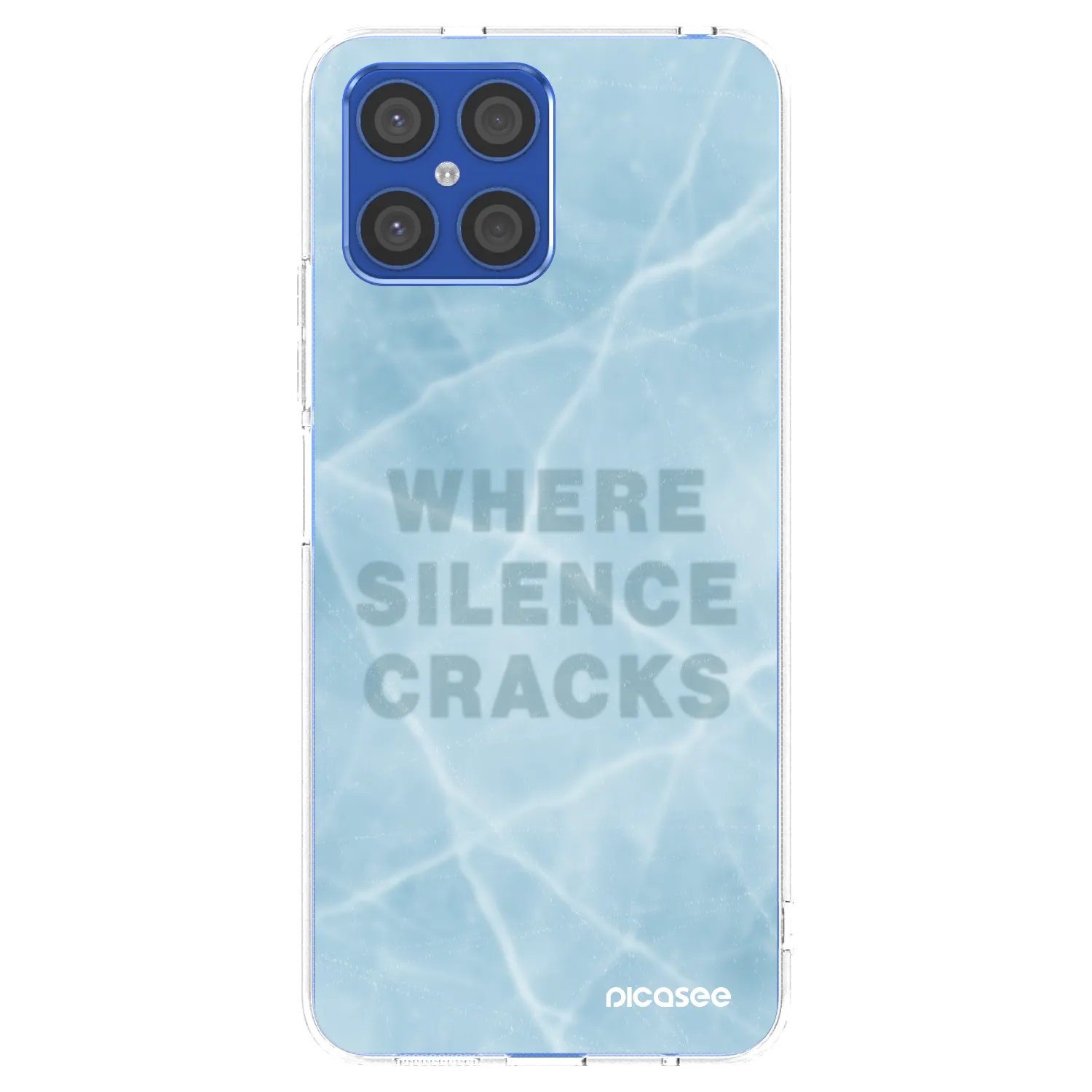 Picasee silikonowe przeźroczyste etui na Honor X8 4G - SILENCE