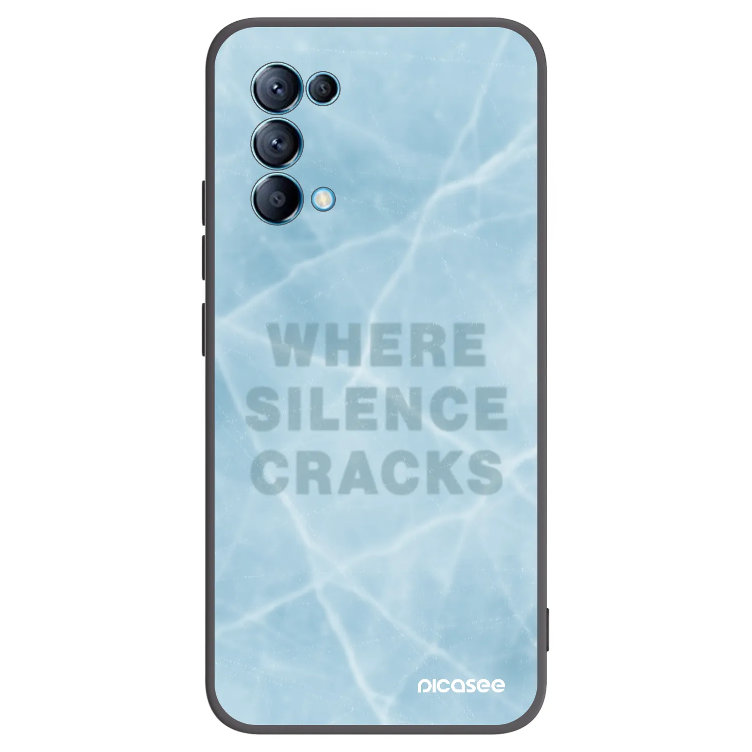 Picasee silikonowe czarne etui na OPPO Reno 5 5G - SILENCE
