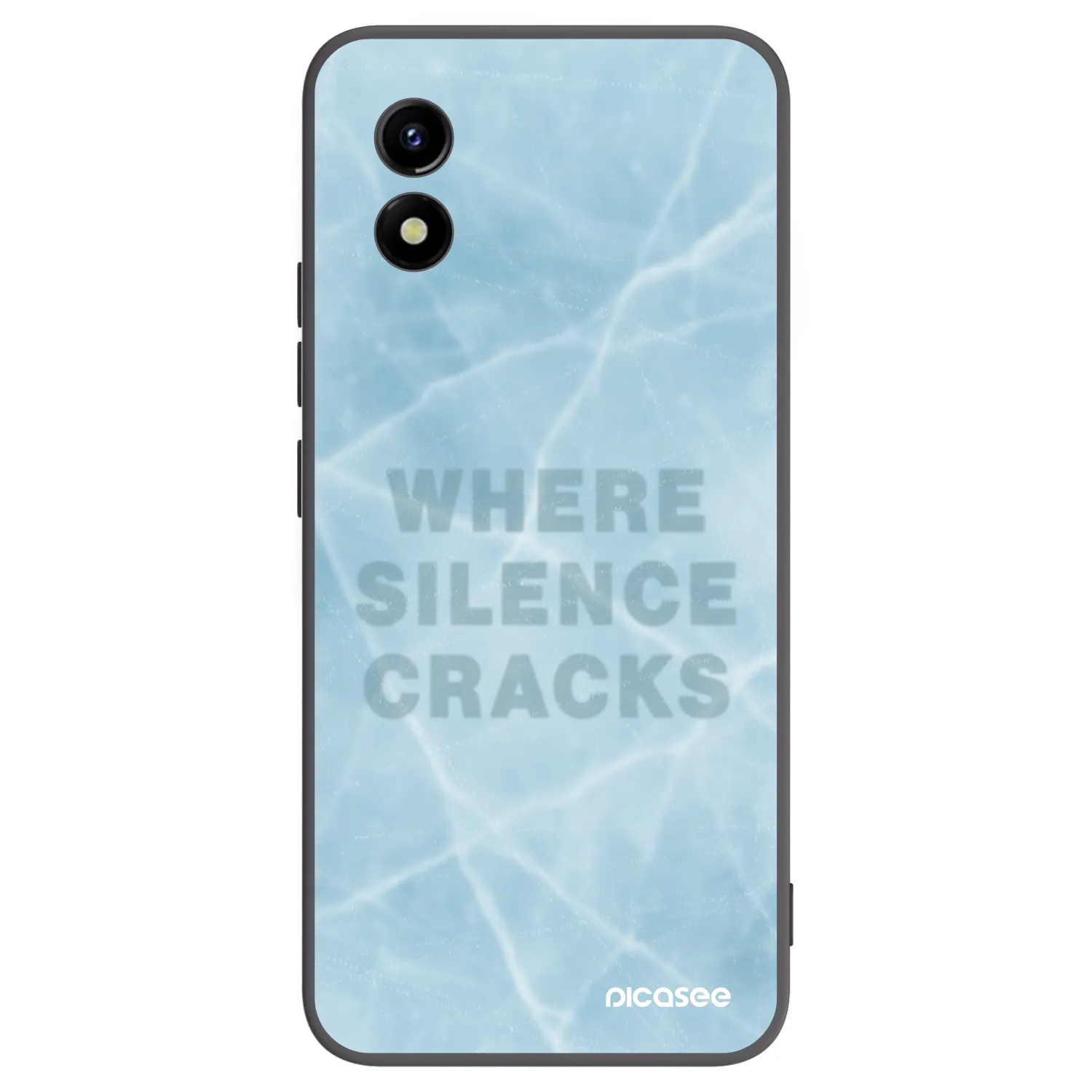 Picasee silikonowe czarne etui na Vivo Y01 - SILENCE