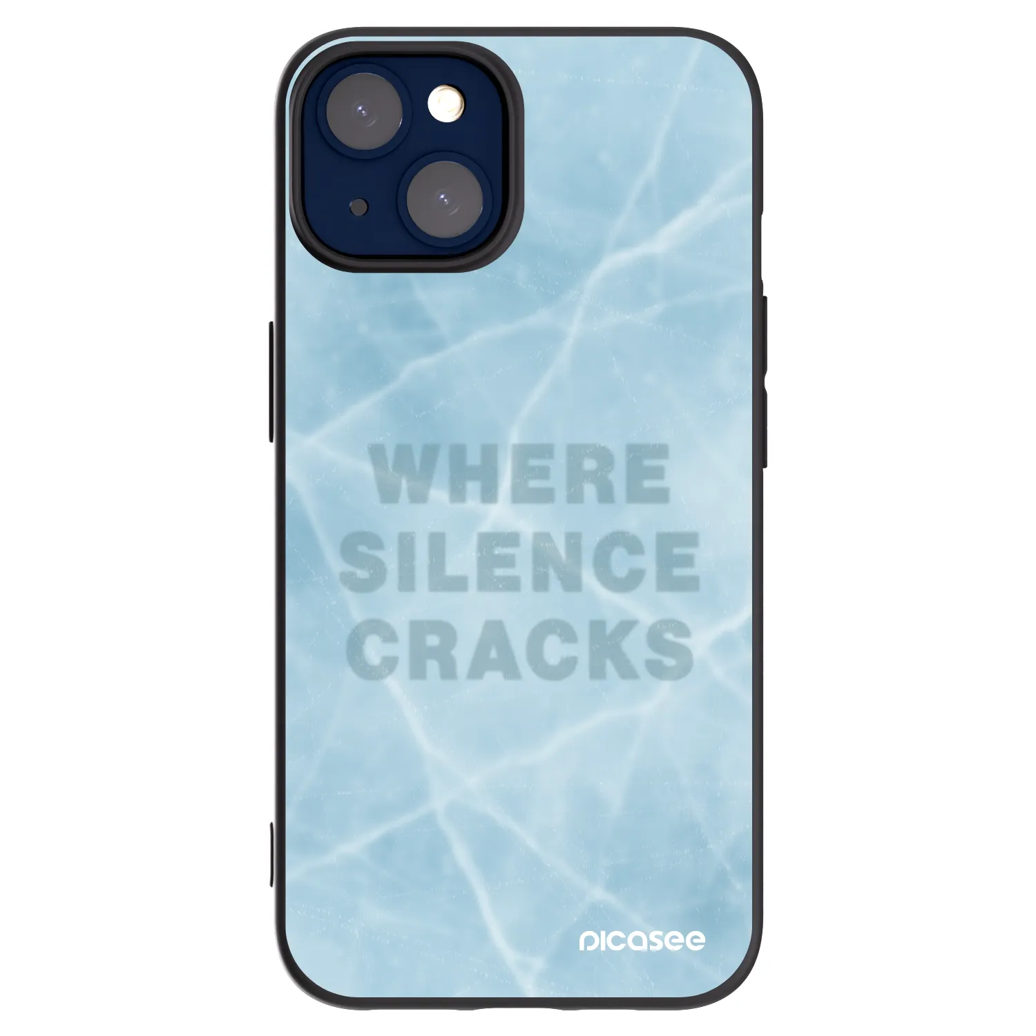Picasee silikonowe czarne etui na Apple iPhone 14 - SILENCE