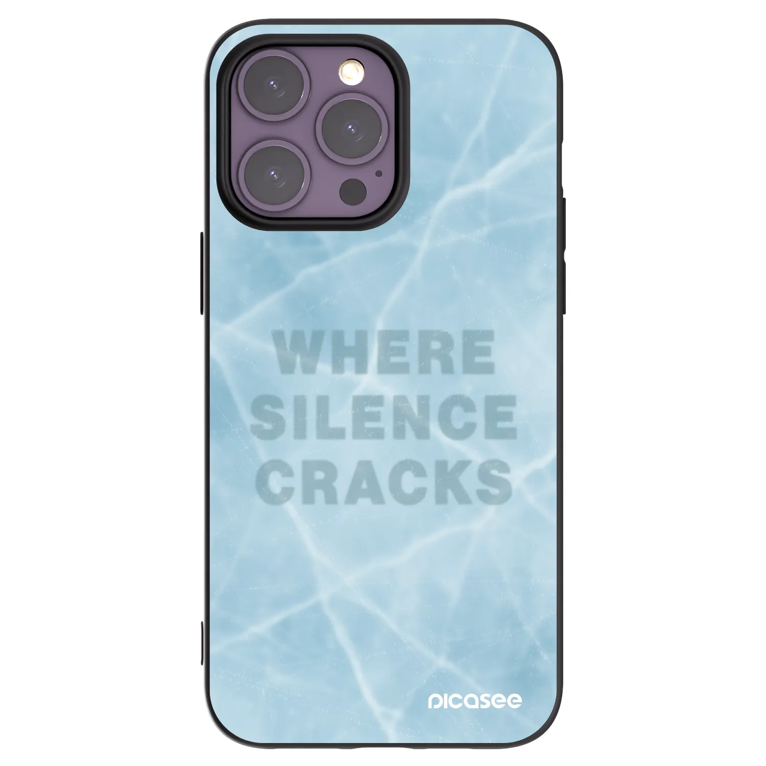 Picasee silikonowe czarne etui na Apple iPhone 14 Pro Max - SILENCE