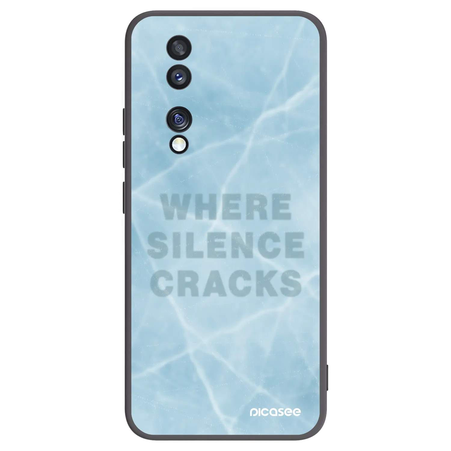 Picasee silikonowe czarne etui na Honor 70 - SILENCE