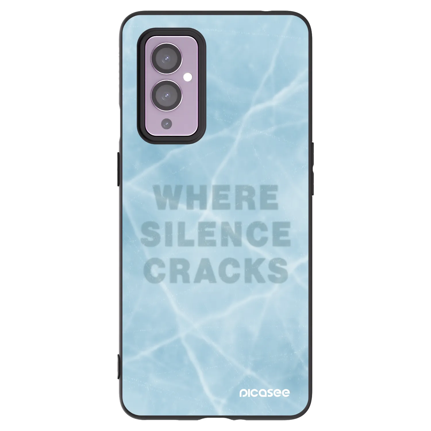 Picasee silikonowe czarne etui na OnePlus 9 - SILENCE