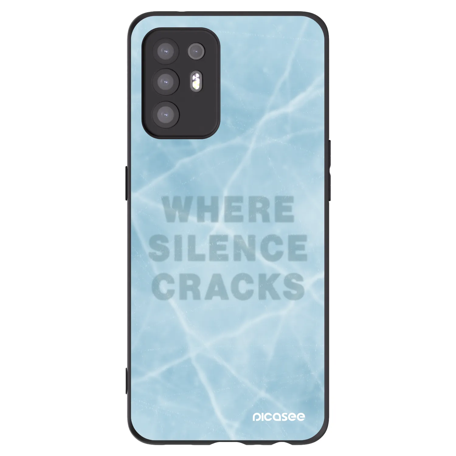 Picasee silikonowe czarne etui na OPPO A94 5G - SILENCE