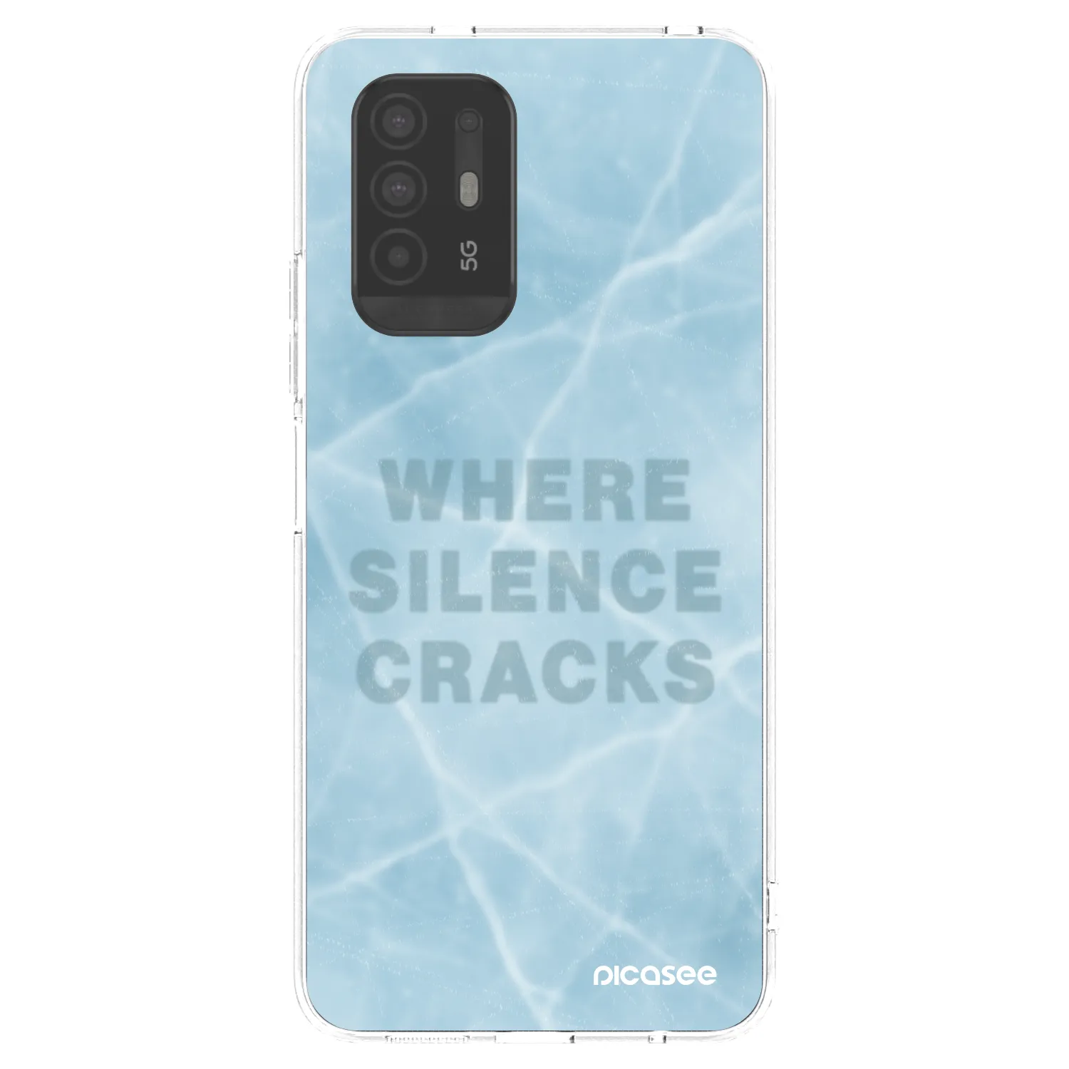 Picasee silikonowe przeźroczyste etui na OPPO A94 5G - SILENCE