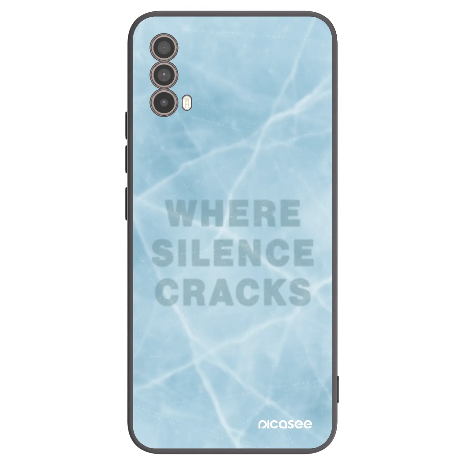 Picasee silikonowe czarne etui na Motorola Moto E40 - SILENCE