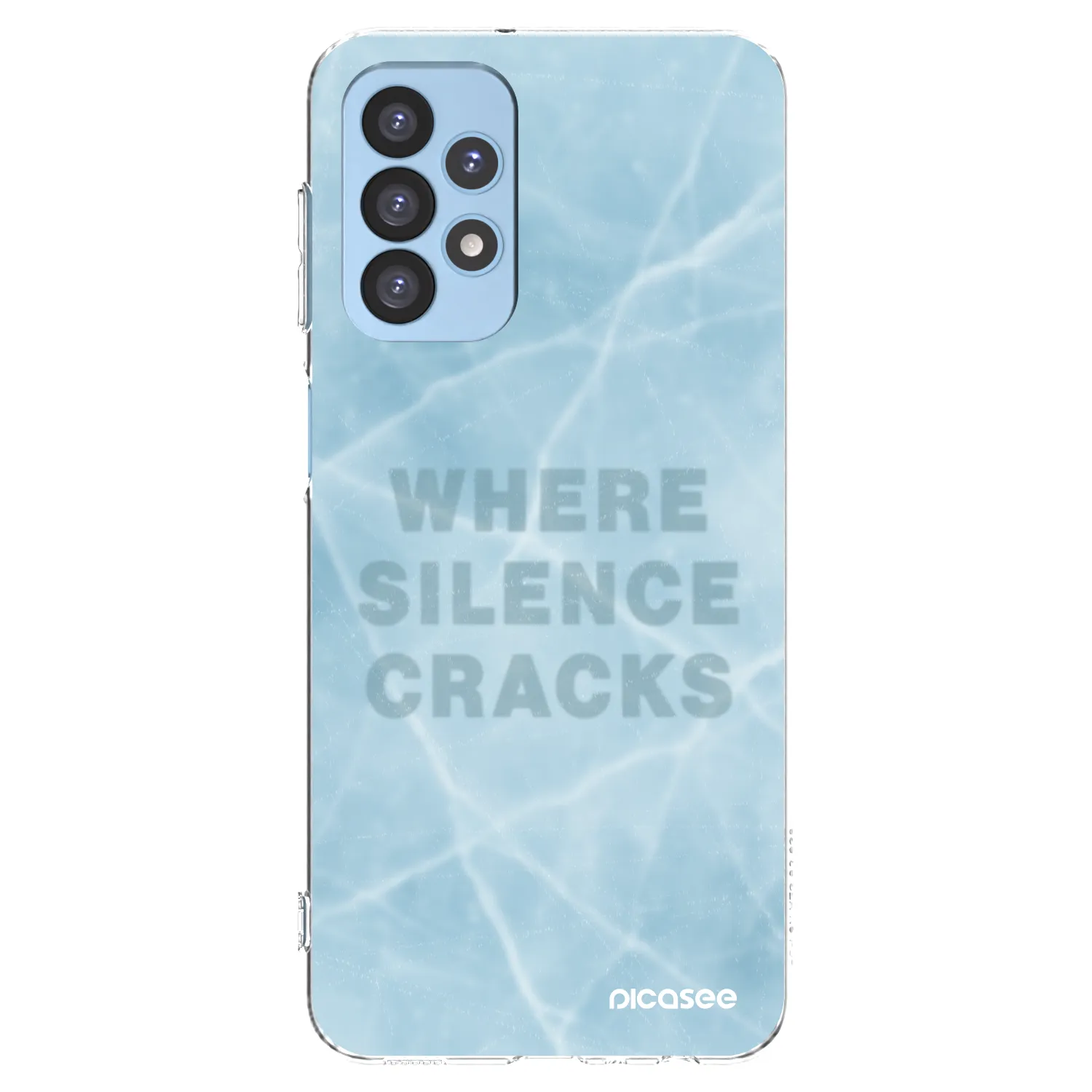 Picasee silikonowe przeźroczyste etui na Samsung Galaxy A23 A235F 4G - SILENCE