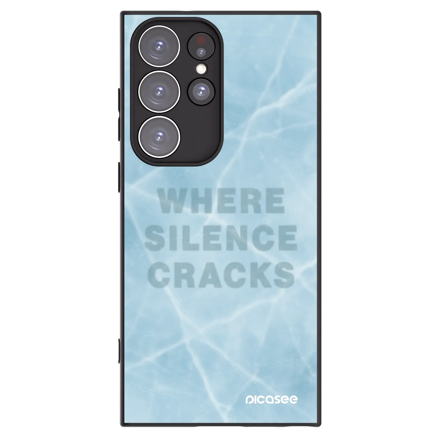 Picasee silikonowe czarne etui na Samsung Galaxy S23 Ultra 5G - SILENCE