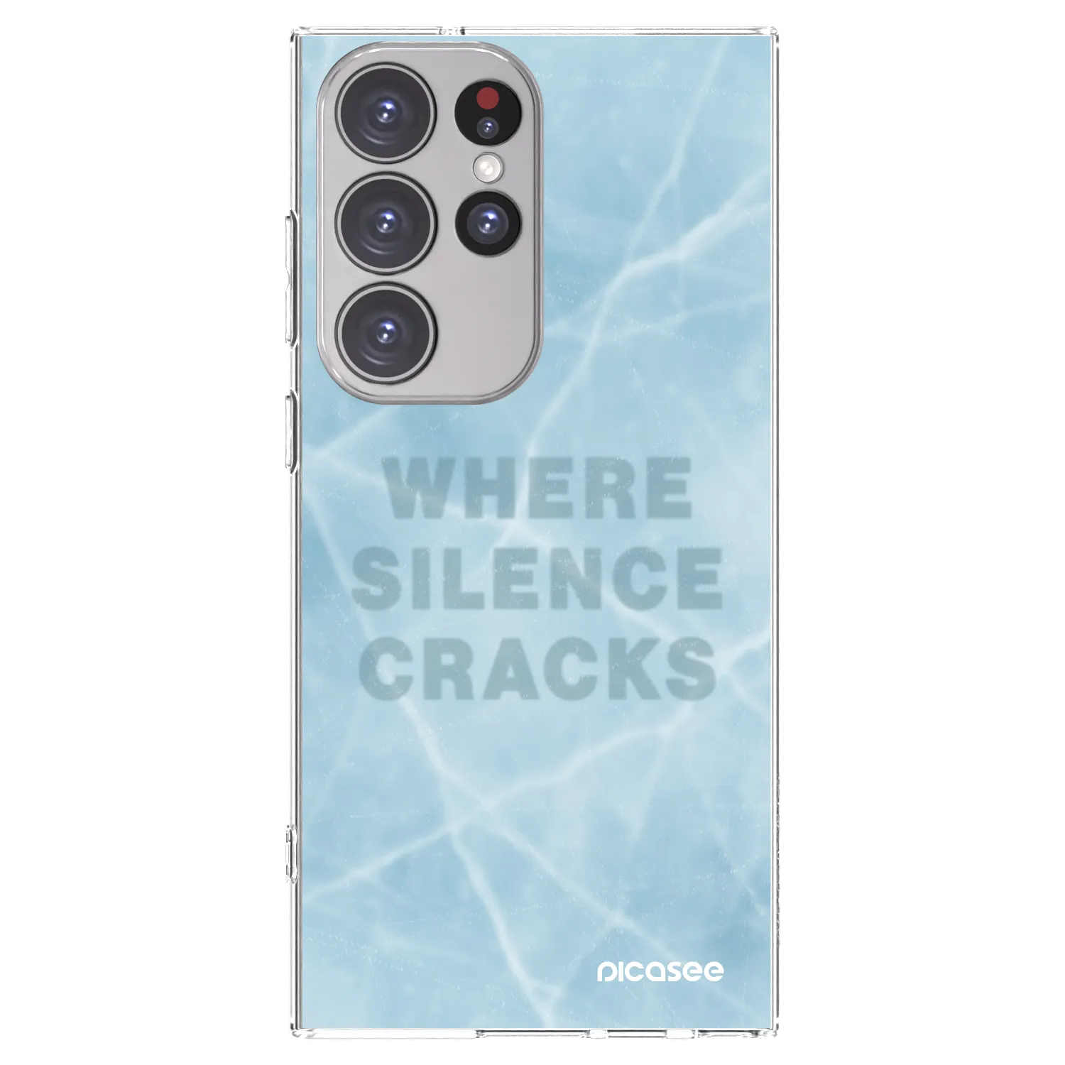 Picasee silikonowe przeźroczyste etui na Samsung Galaxy S23 Ultra 5G - SILENCE