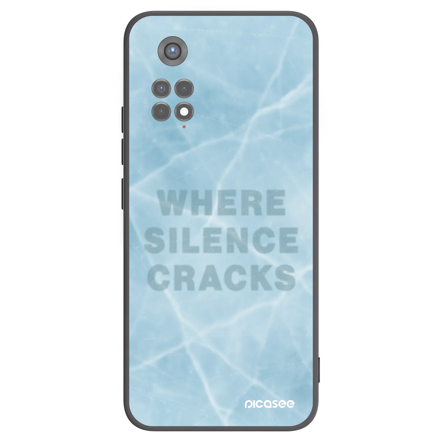 Picasee silikonowe czarne etui na Xiaomi Redmi Note 11S 5G - SILENCE