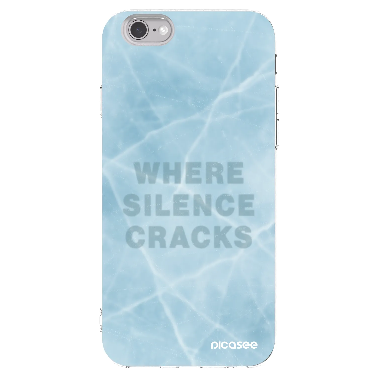 Picasee silikonowe przeźroczyste etui na Apple iPhone 6/6S - SILENCE