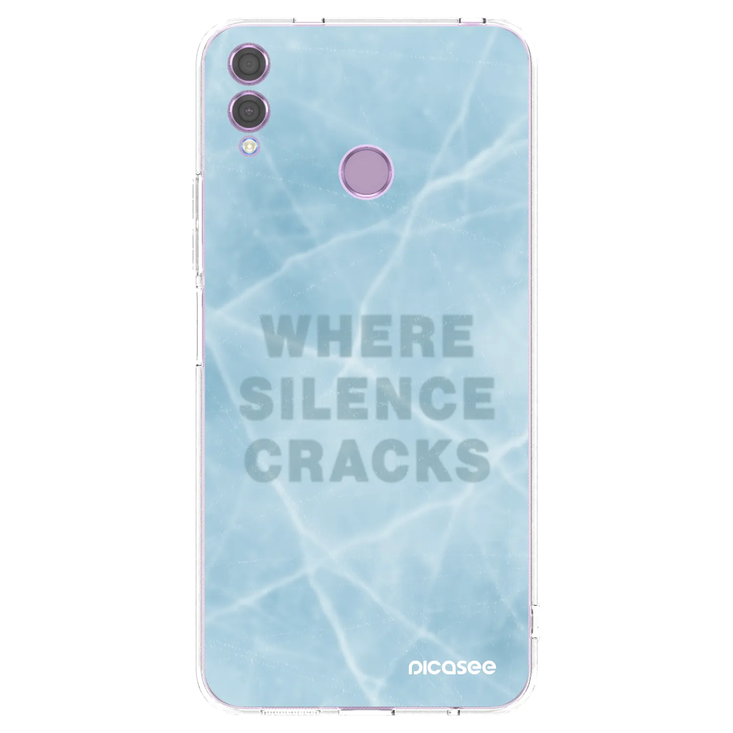 Picasee silikonowe przeźroczyste etui na Honor 8X - SILENCE