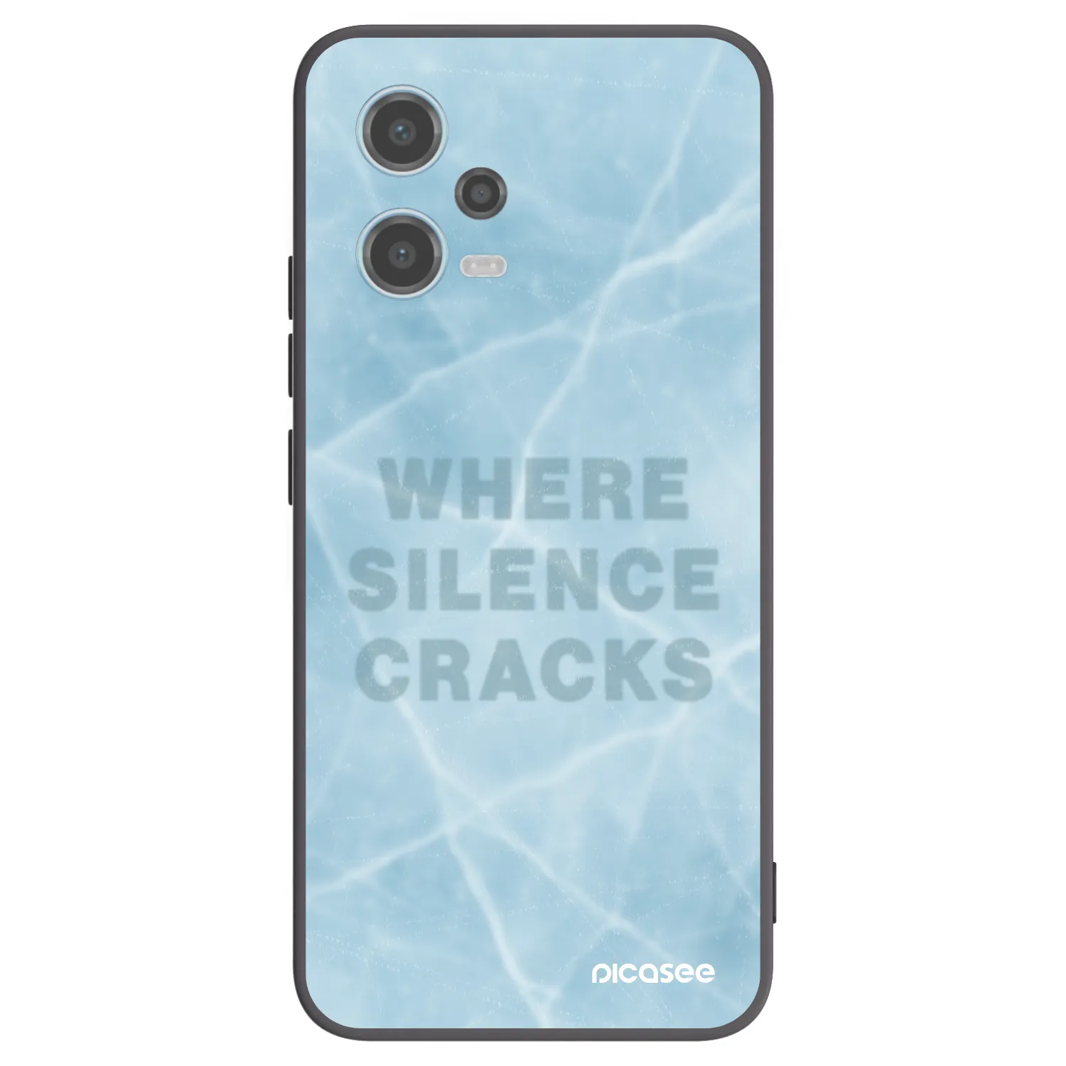 Picasee silikonowe czarne etui na Xiaomi Redmi Note 12 5G - SILENCE