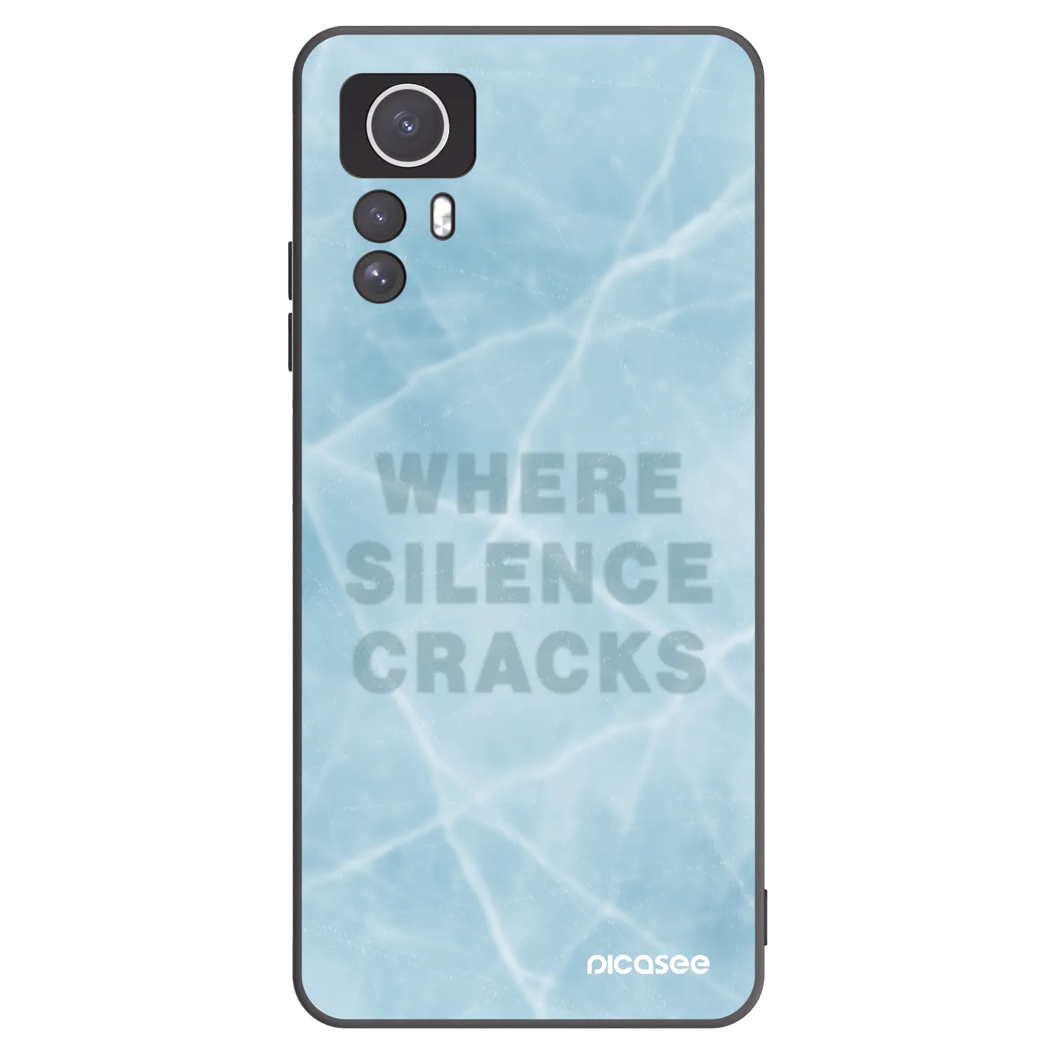 Picasee silikonowe czarne etui na Xiaomi Redmi Note 12S - SILENCE