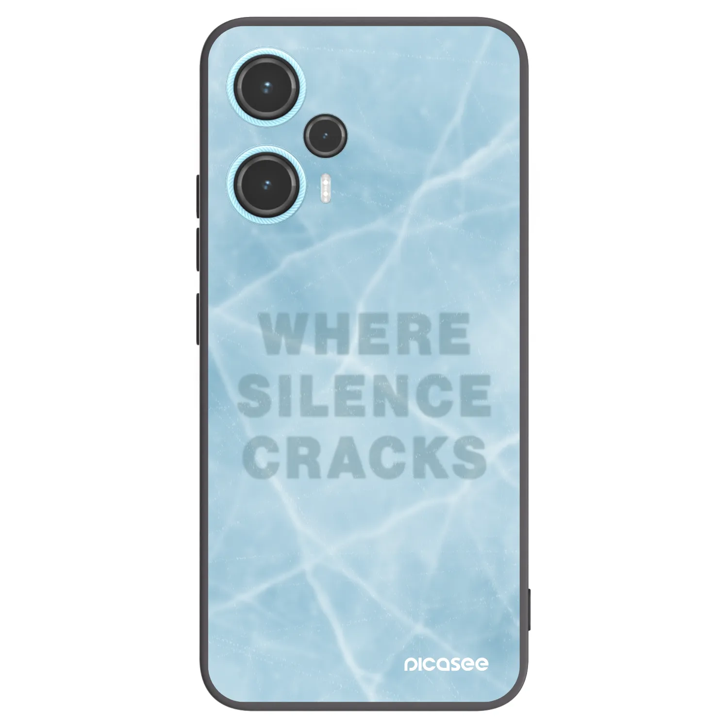Picasee silikonowe czarne etui na Xiaomi Poco F5 - SILENCE