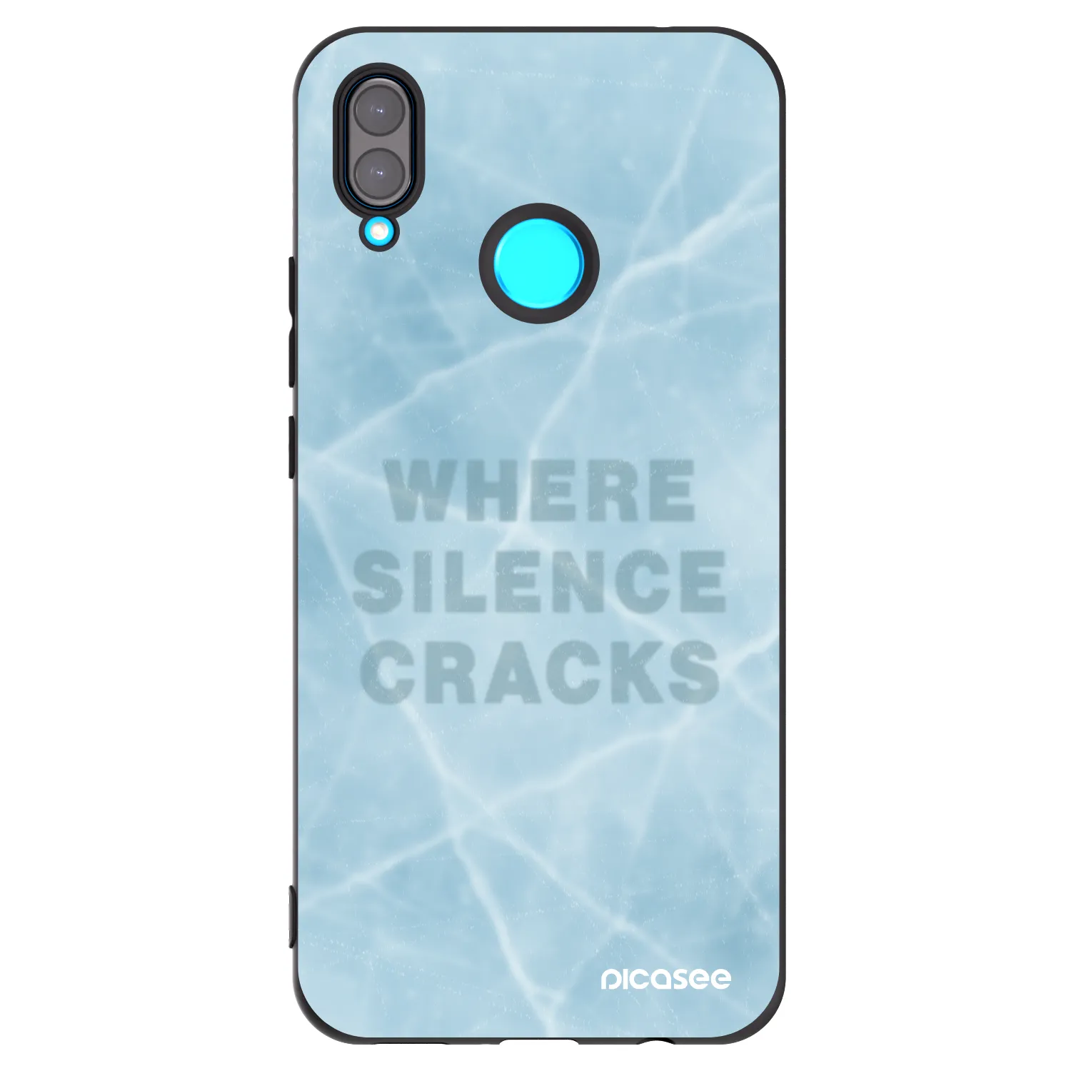 Picasee silikonowe czarne etui na Huawei Nova 3i - SILENCE