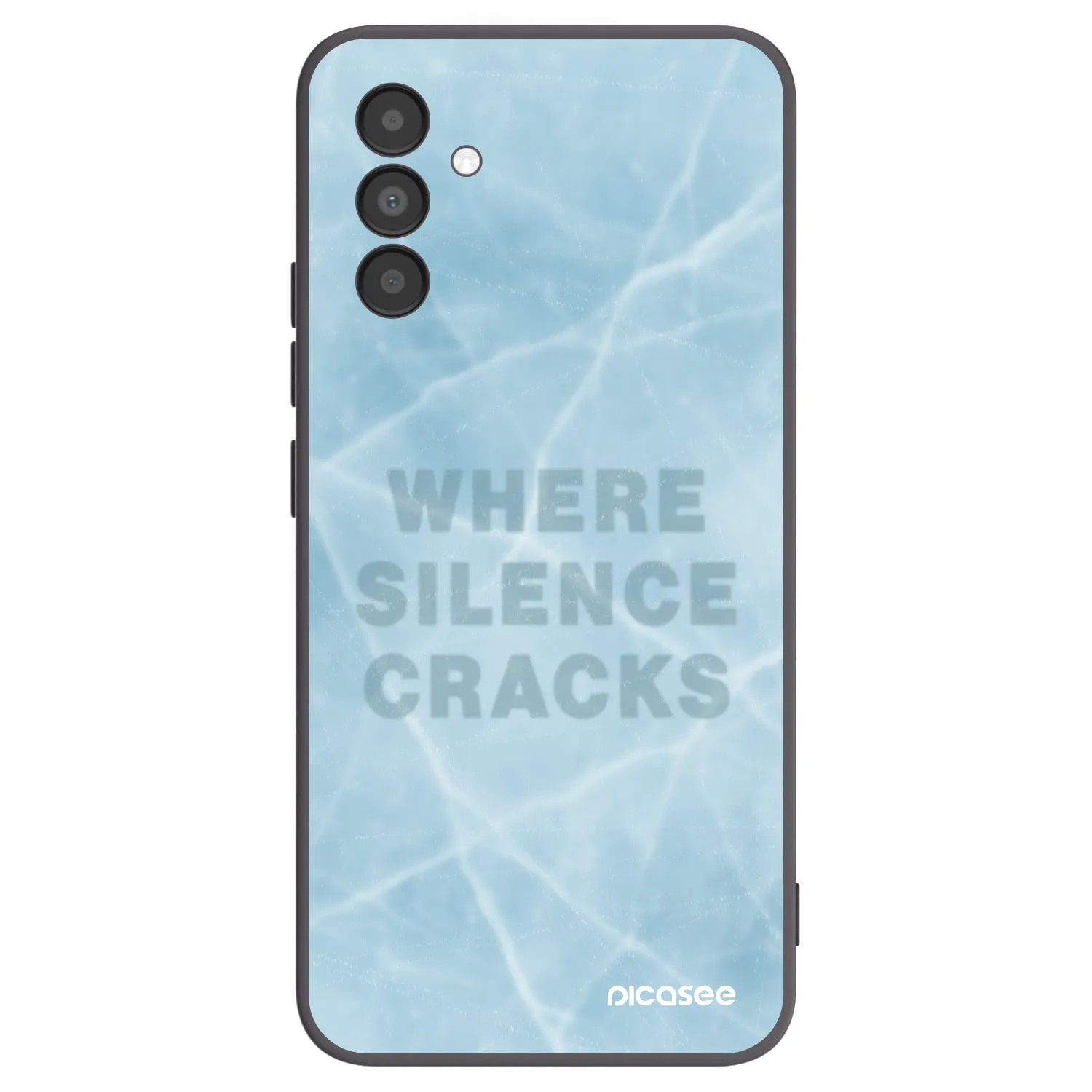 Picasee silikonowe czarne etui na Samsung Galaxy A04s A047F - SILENCE