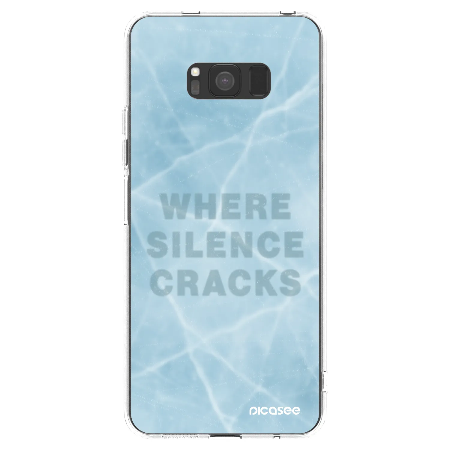 Picasee silikonowe przeźroczyste etui na Samsung Galaxy S8 G950F - SILENCE
