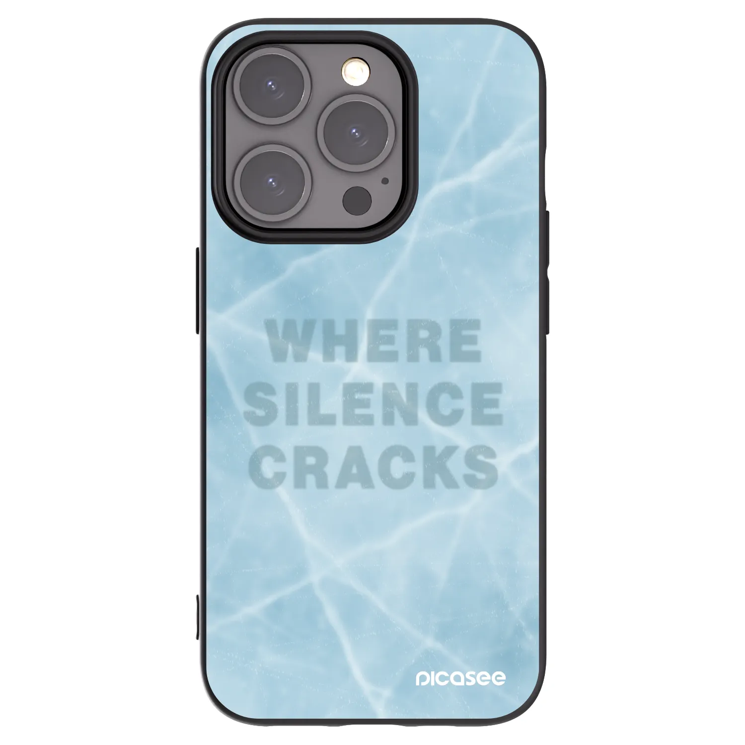 Picasee silikonowe czarne etui na Apple iPhone 15 Pro - SILENCE