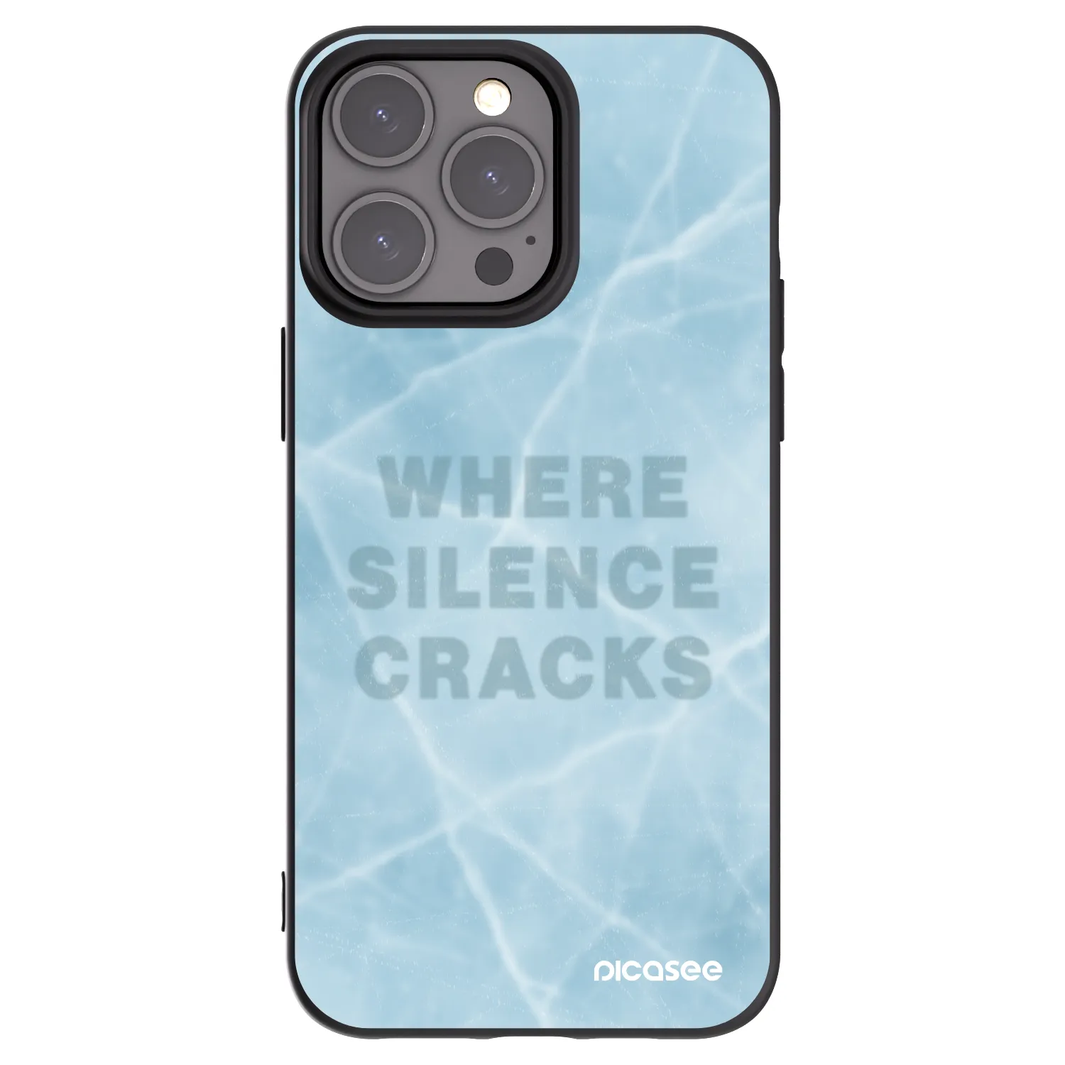 Picasee silikonowe czarne etui na Apple iPhone 15 Pro Max - SILENCE