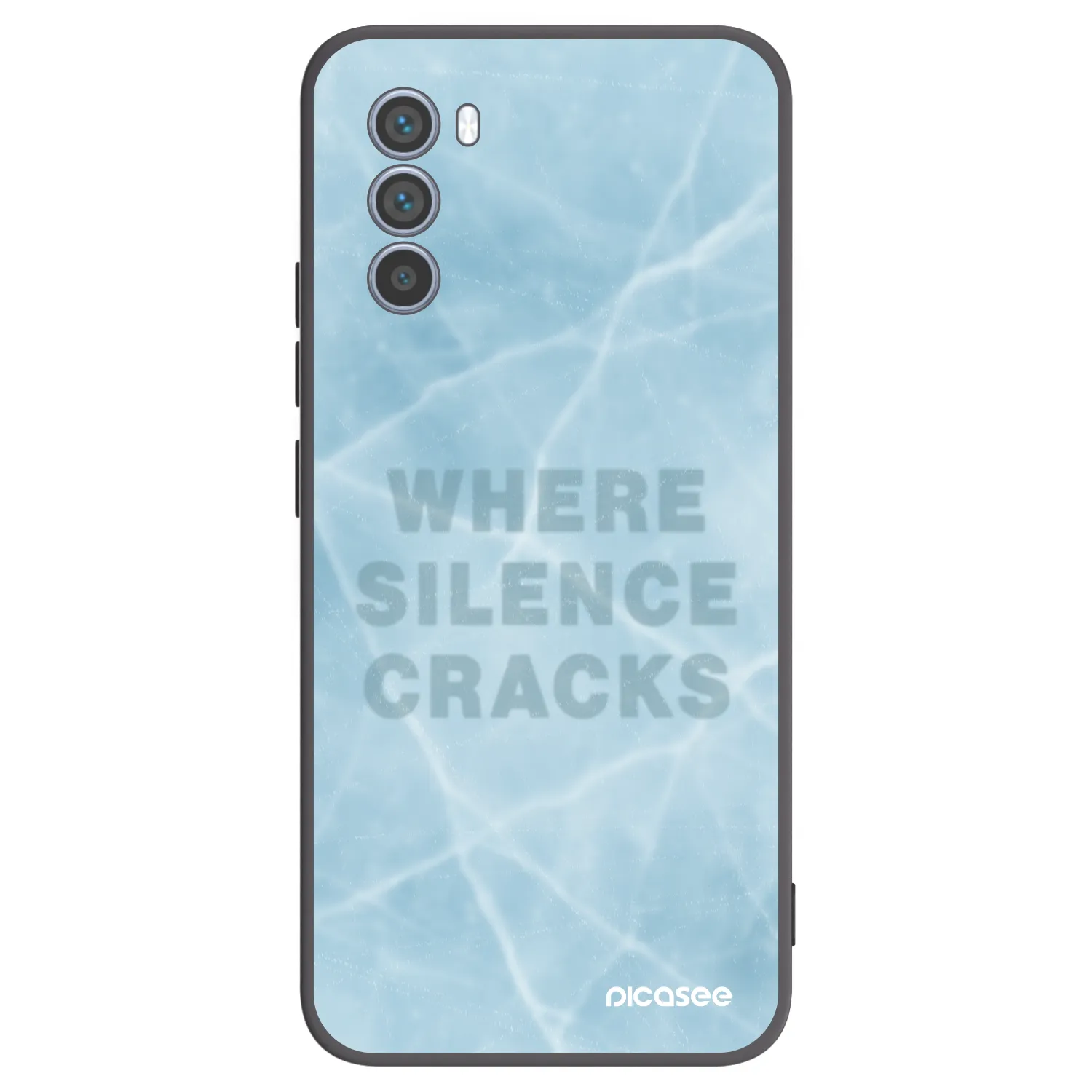 Picasee silikonowe czarne etui na Motorola Moto G62 - SILENCE
