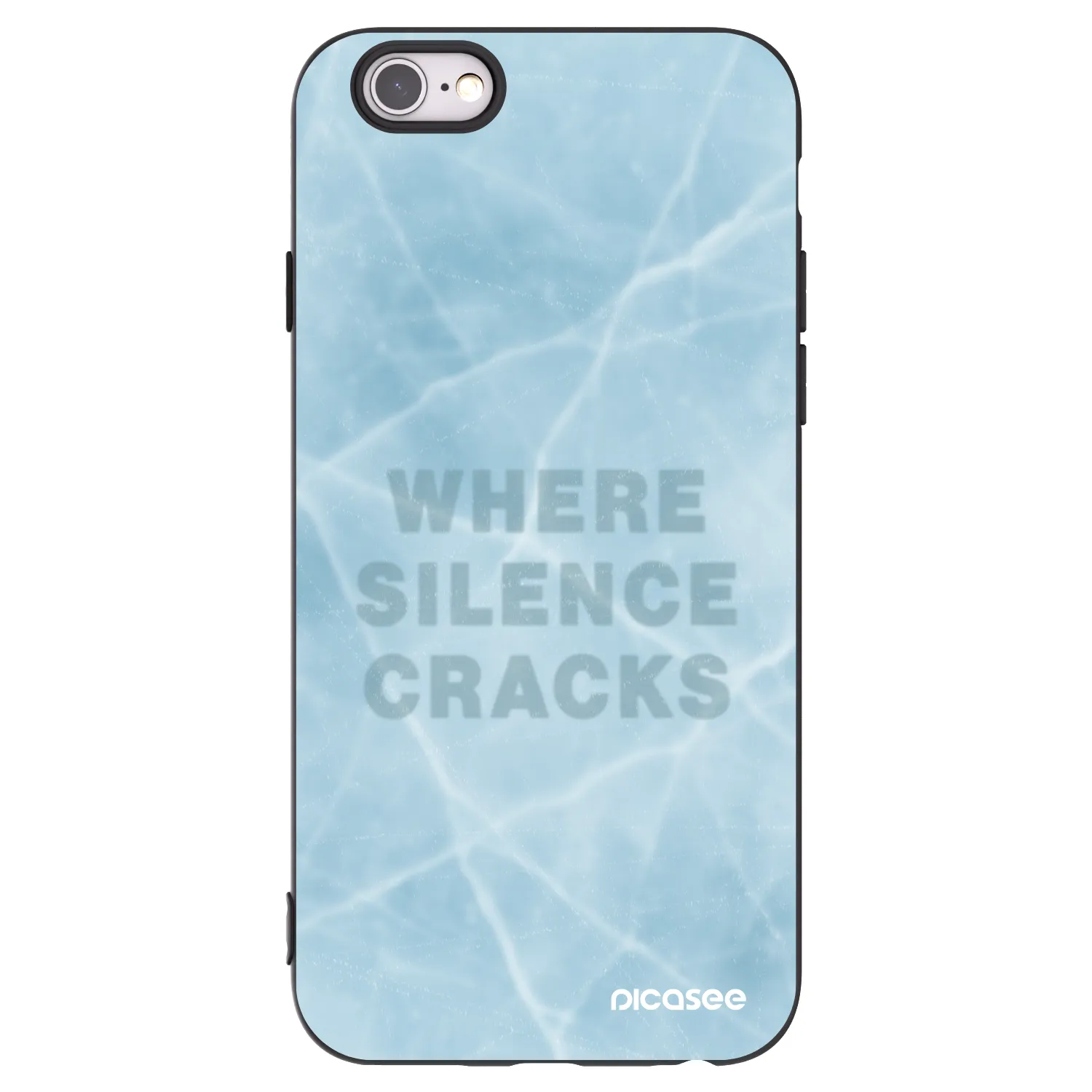 Picasee silikonowe czarne etui na Apple iPhone 6/6S - SILENCE