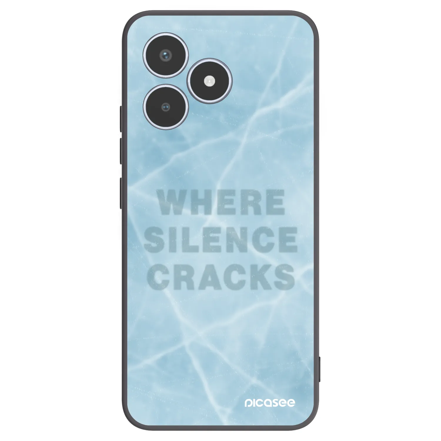 Picasee silikonowe czarne etui na Realme C53 - SILENCE