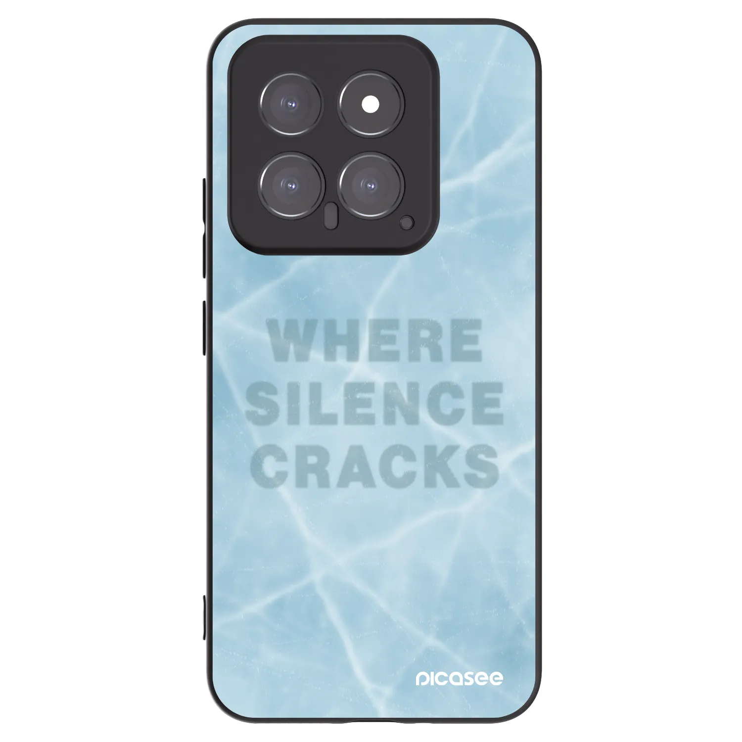 Picasee silikonowe czarne etui na Xiaomi 14 - SILENCE