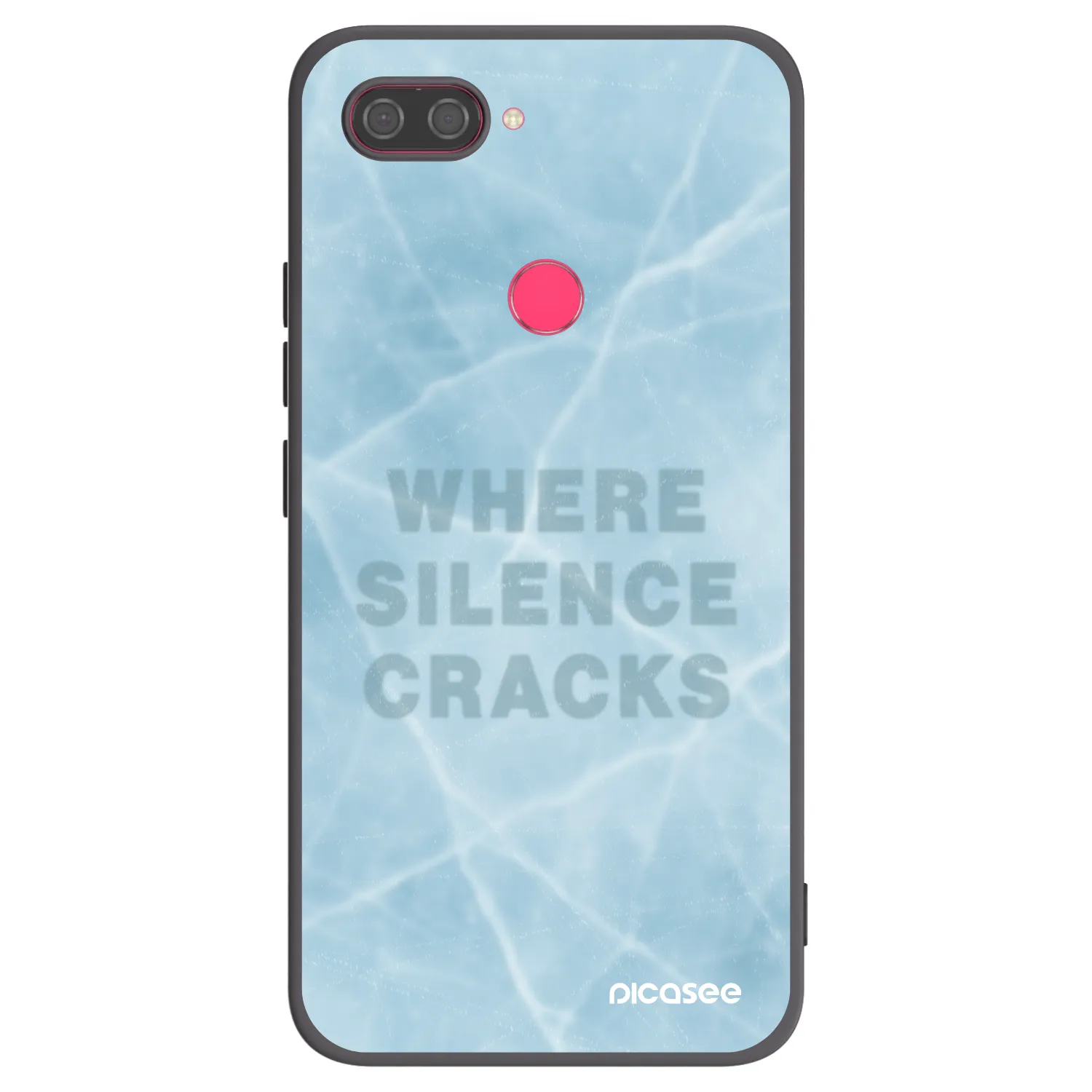 Picasee silikonowe czarne etui na Xiaomi Mi 8 Lite - SILENCE