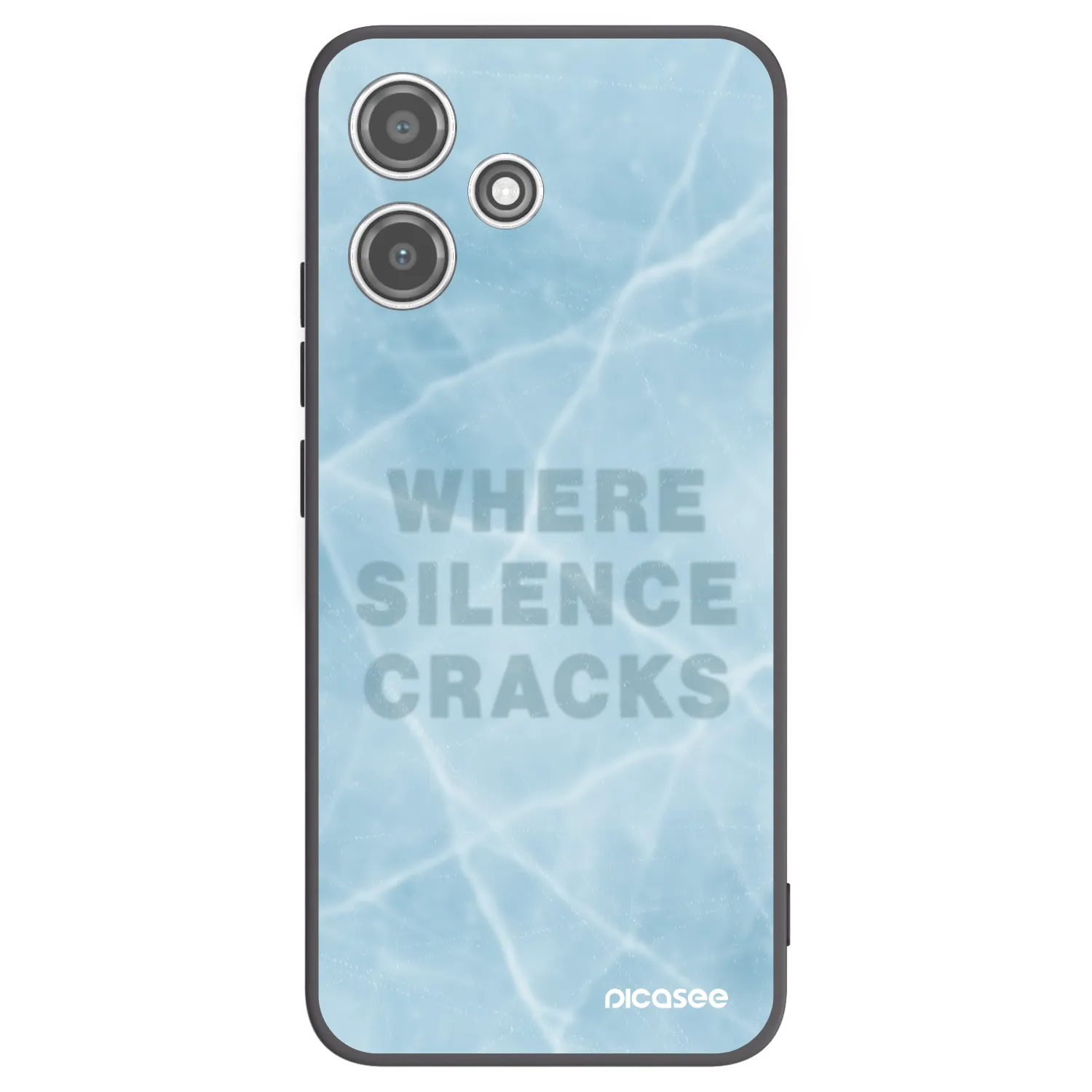 Picasee silikonowe czarne etui na Xiaomi Redmi 12 5G - SILENCE
