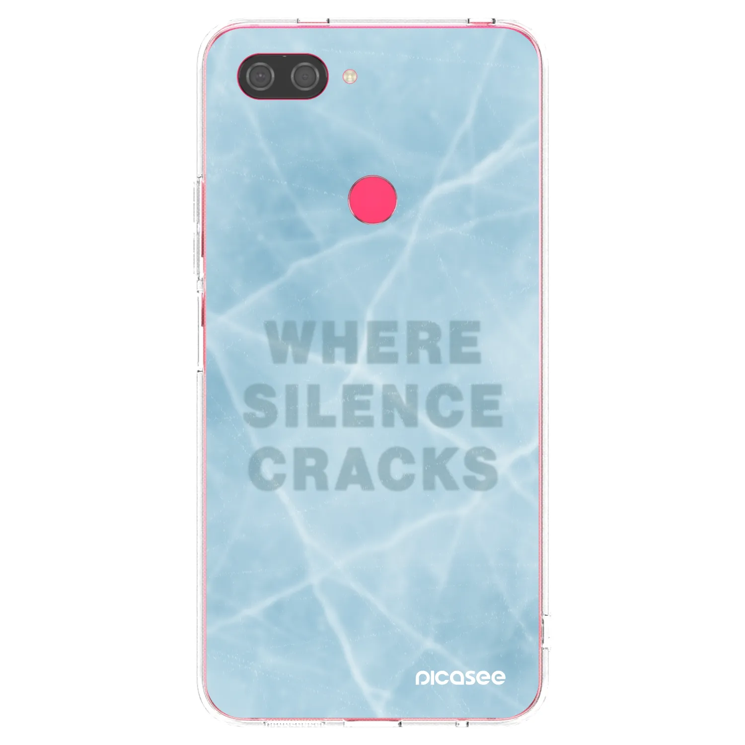 Picasee silikonowe przeźroczyste etui na Xiaomi Mi 8 Lite - SILENCE