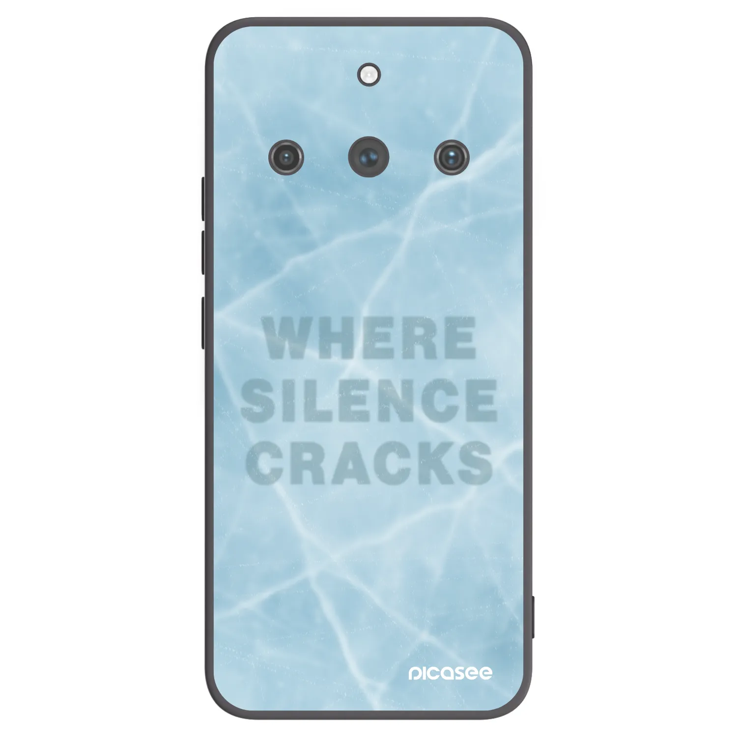 Picasee silikonowe czarne etui na Realme 11 Pro+ - SILENCE