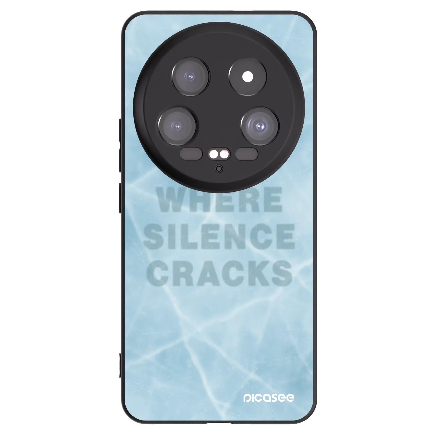 Picasee silikonowe czarne etui na Xiaomi 14 Ultra - SILENCE