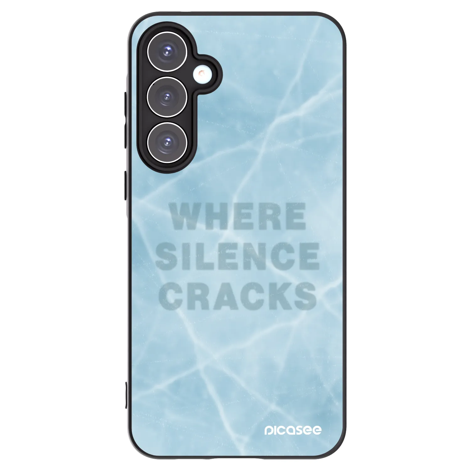 Picasee silikonowe czarne etui na Samsung Galaxy A55 5G A556B - SILENCE