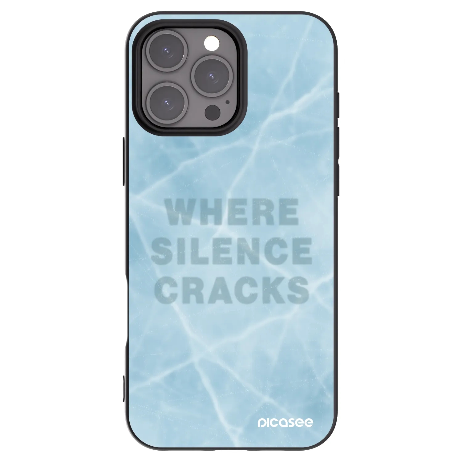Picasee silikonowe czarne etui na Apple iPhone 16 Pro Max - SILENCE